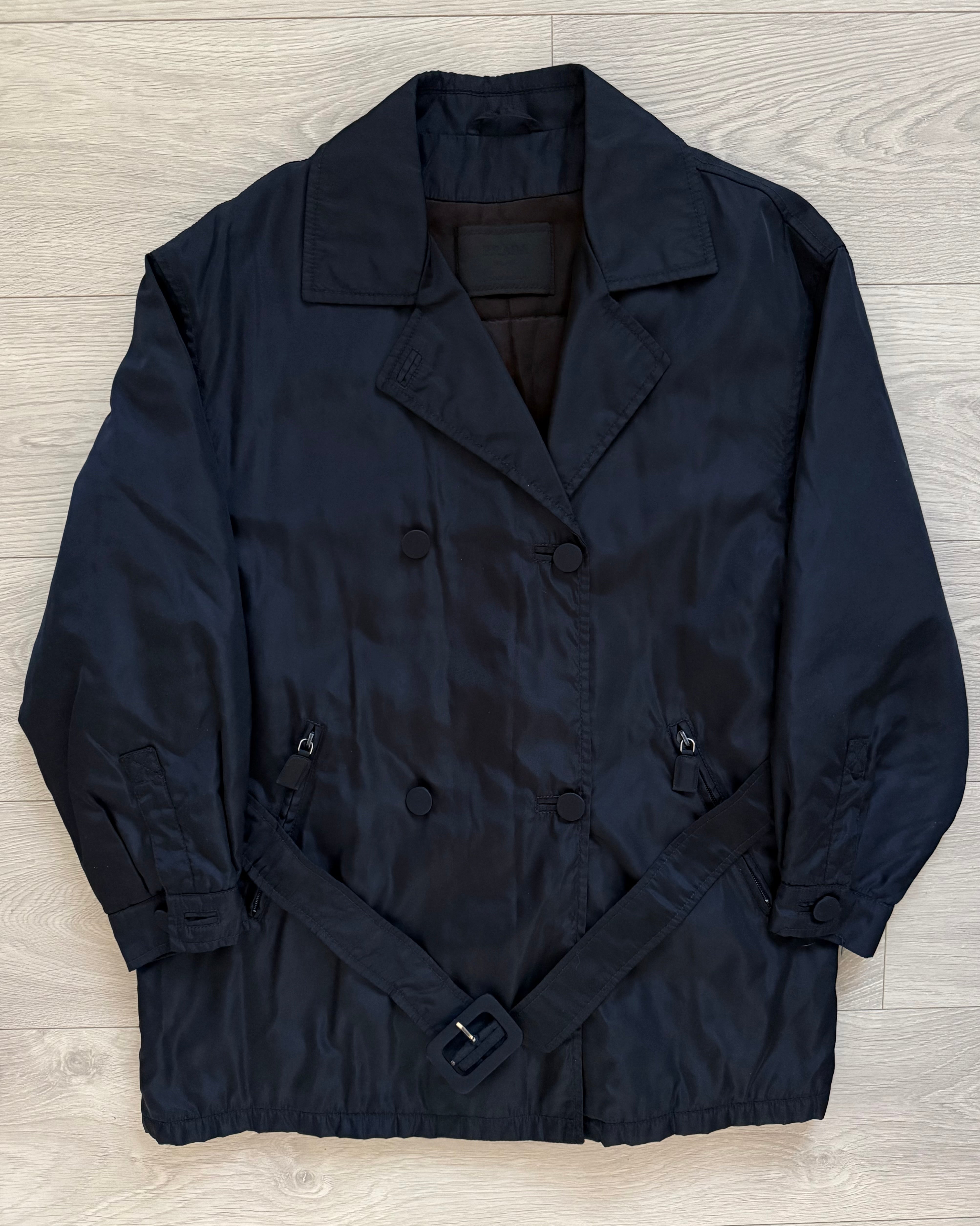 Prada FW1998 Padded Nylon Trench Coat - Size M Womens / XS Mens