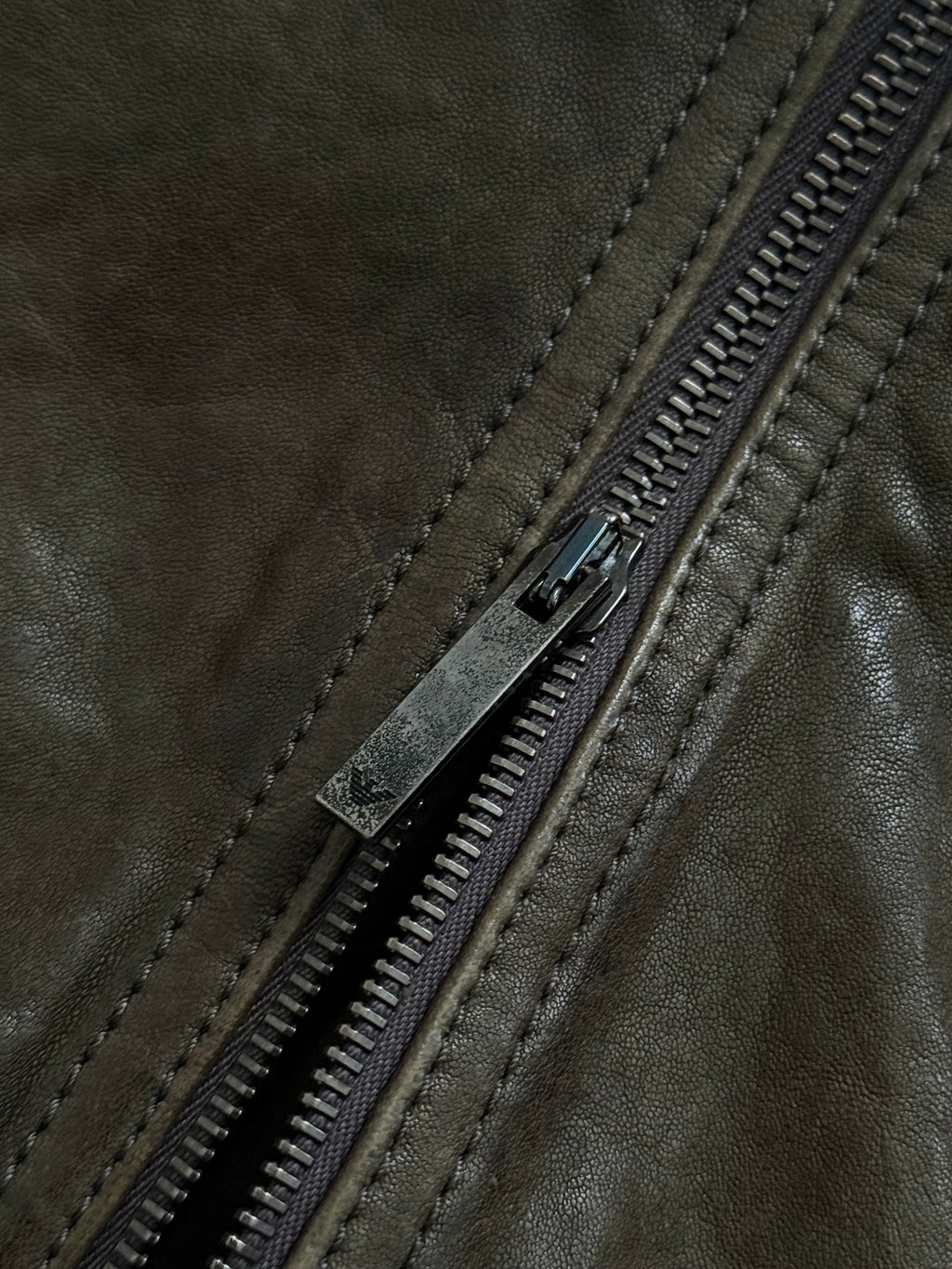 Emporio Armani 00s Leather Jacket - Size M