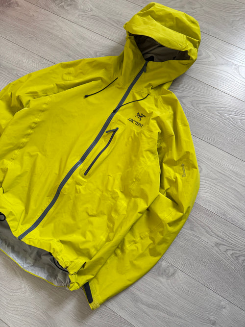 Arc'teryx Alpha FL Yellow Gore-Tex Pro Shell Jacket - Size L
