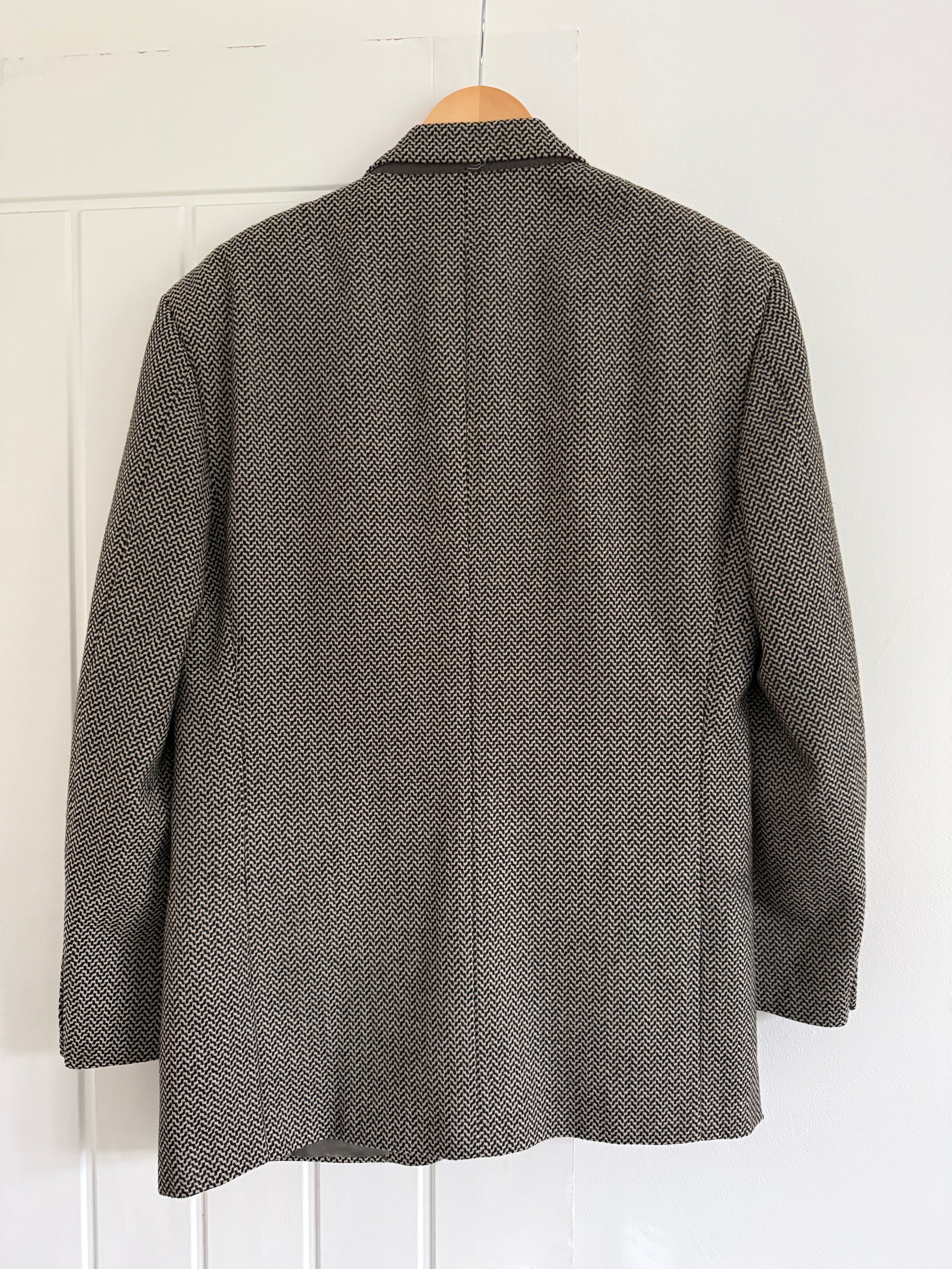 Giorgio Armani 1980s Wool Textured Sports Blazer Jacket - Size M