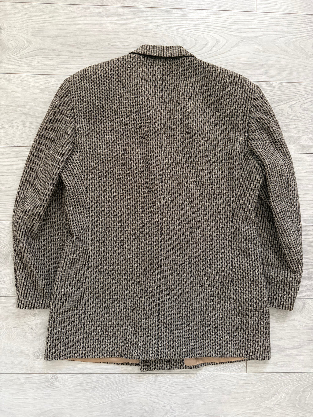 Valentino 1980s Peaked Lapel Double Breasted Textured Wool Sport Jacket Blazer - Size M
