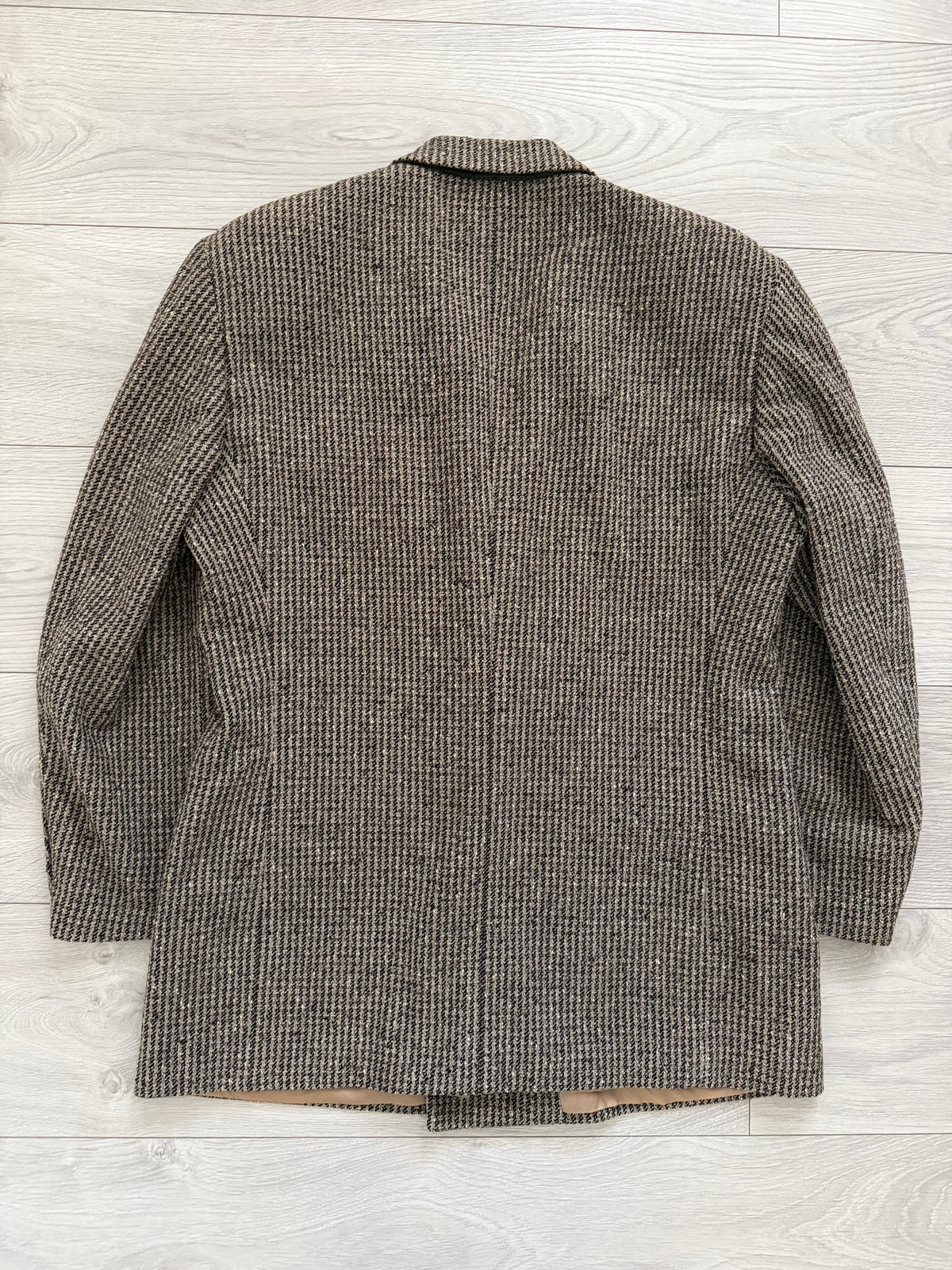 Valentino 1980s Peaked Lapel Double Breasted Textured Wool Sport Jacket Blazer - Size M