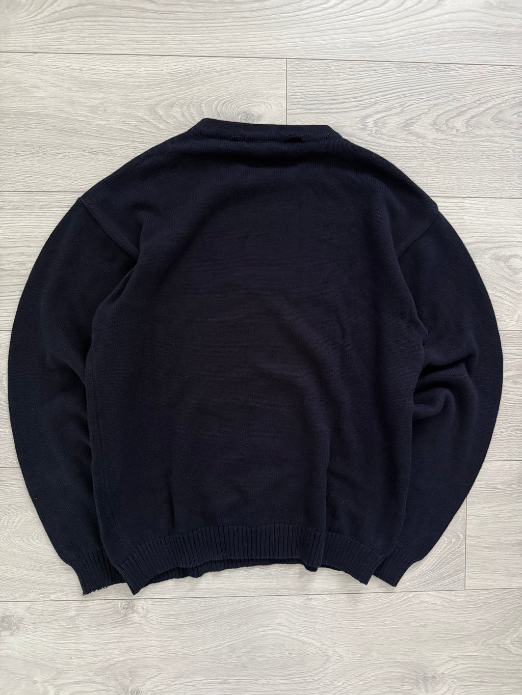 Emporio Armani 1990s Navy Knit Sweater - Size M