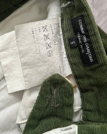 Comme Des Garcons Homme Plus AW03 Green Cord Pants - Size 30