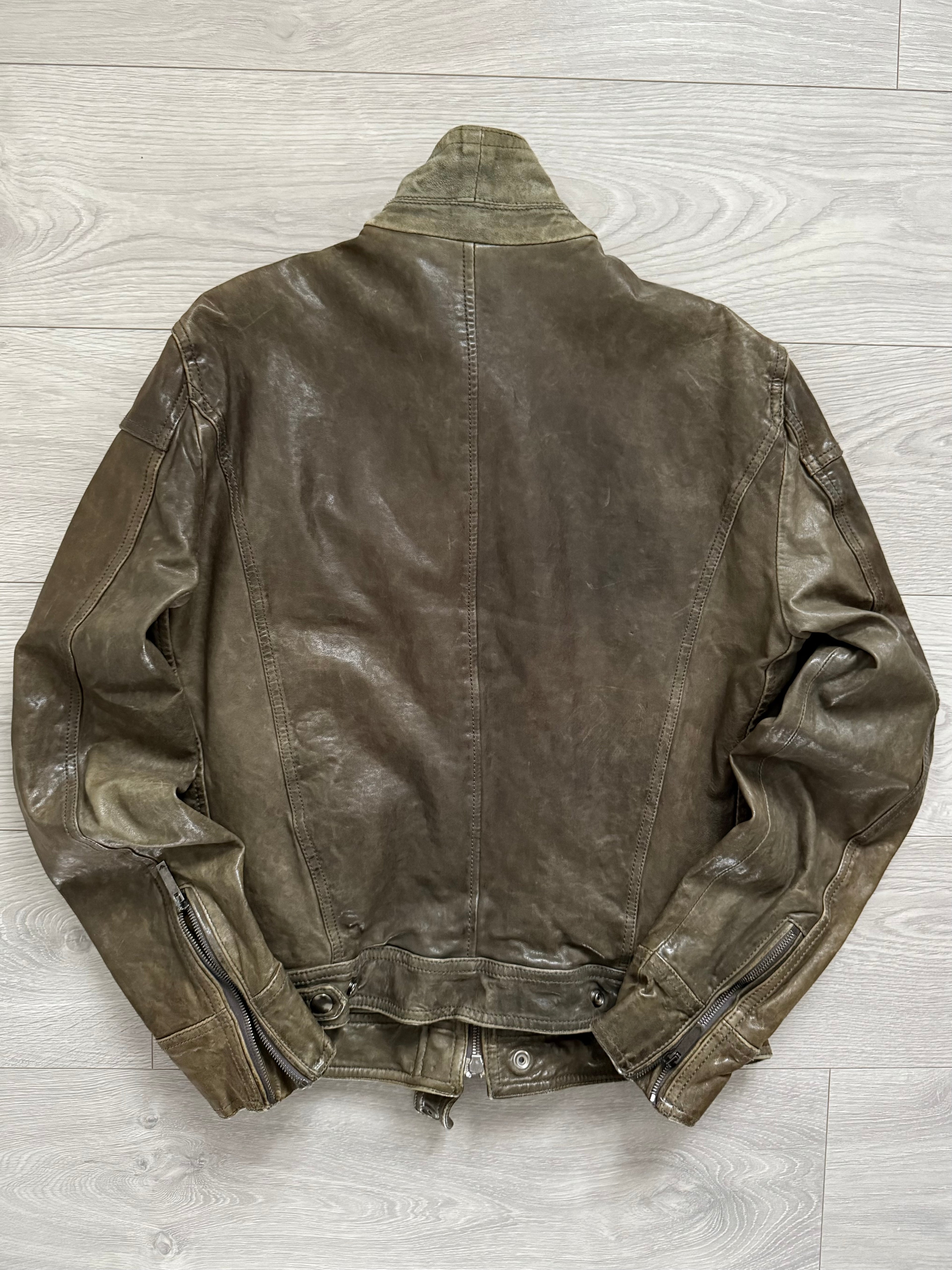 Emporio Armani 00s Leather Jacket - Size M