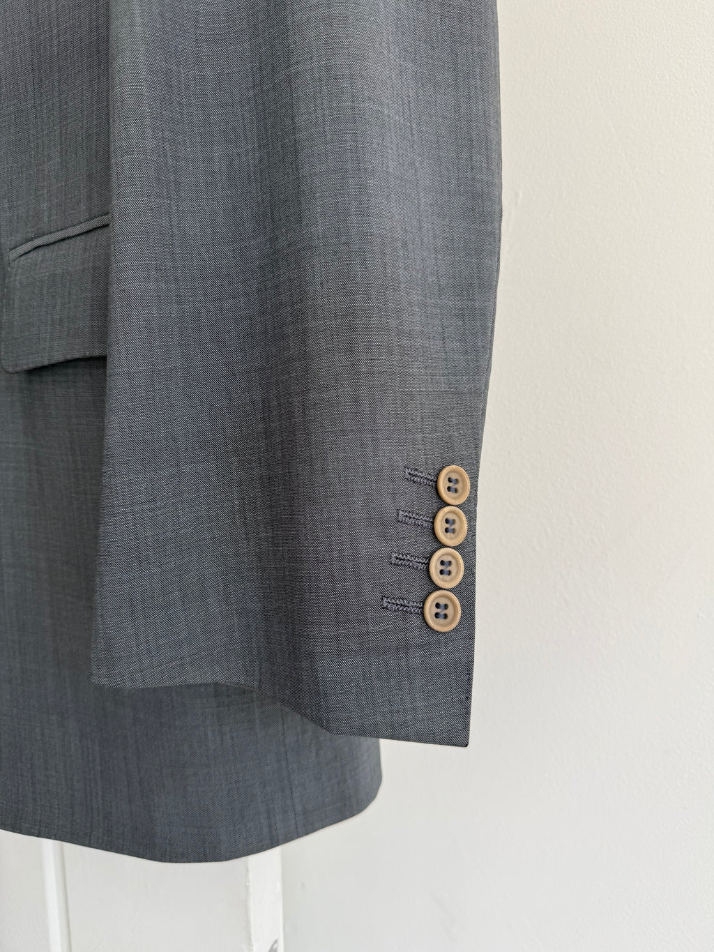 Canali 1990s Slate Blue 2B Wool Sport Jacket Blazer Made in Italy - Size L