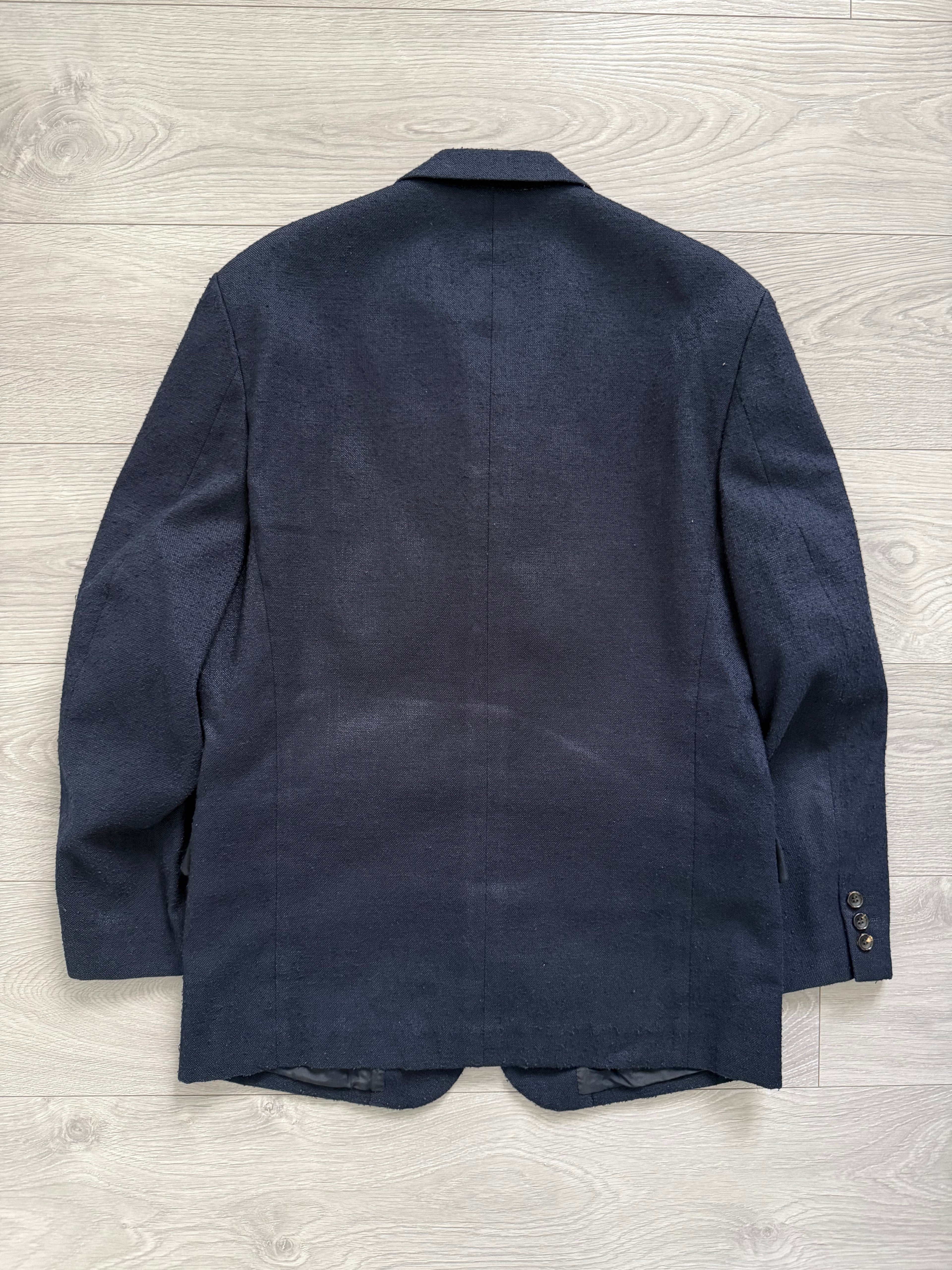 Comme Des Garcons Homme Plus SS1998 Structured Poly 'Pilled' Blue Suit - Size M Jacket / 32" Waist