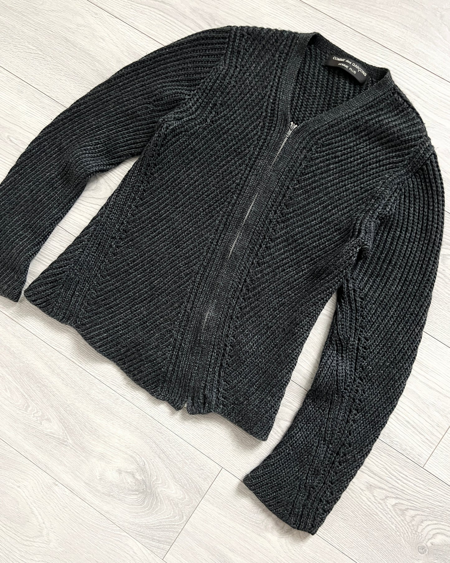 Comme Des Garcons Homme Plus AW1997 Twisted Zip-Front Knit - Size S