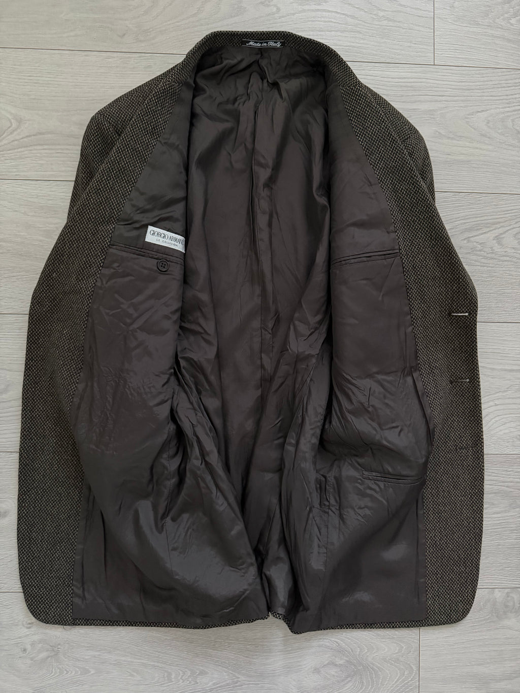 Giorgio Armani 1980s 3B Textured Wool Sport Jacket Blazer  - Size XL