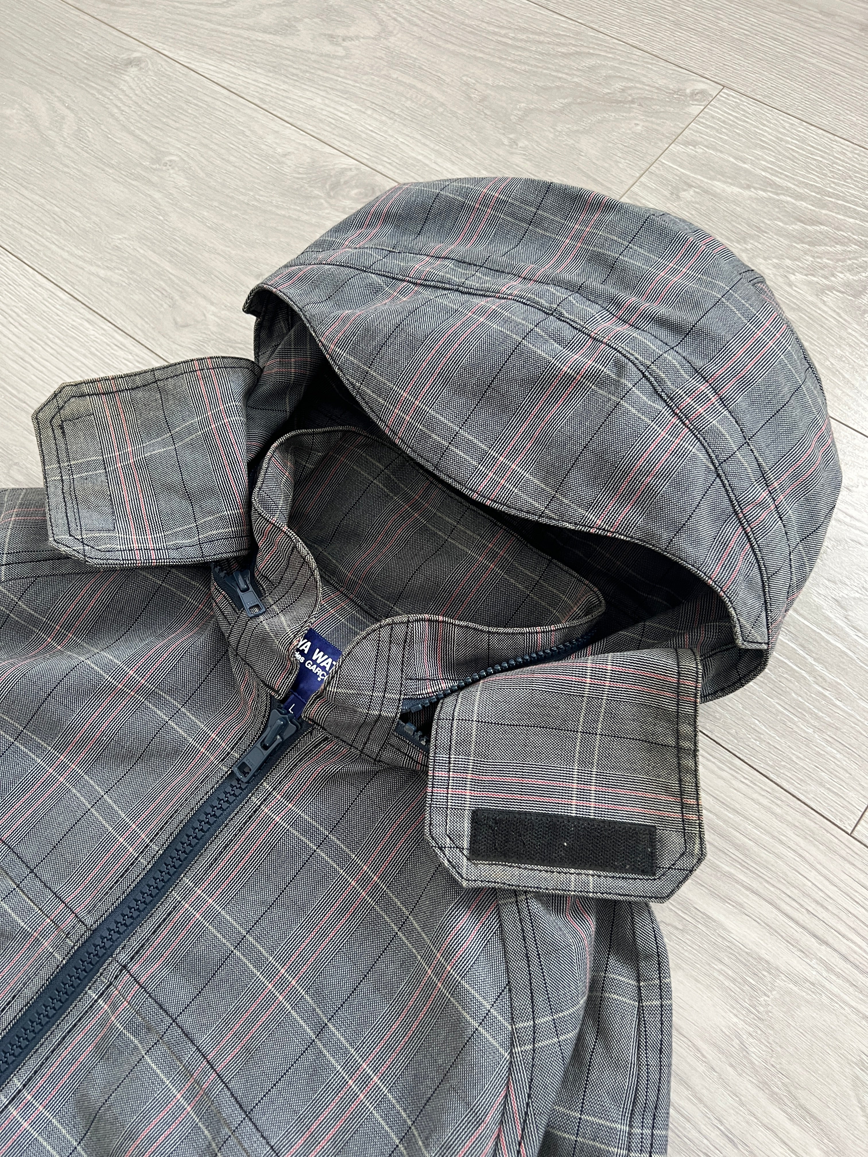 Junya Watanabe AD2004 Technical Cargo Pocket Check Jacket - Size M