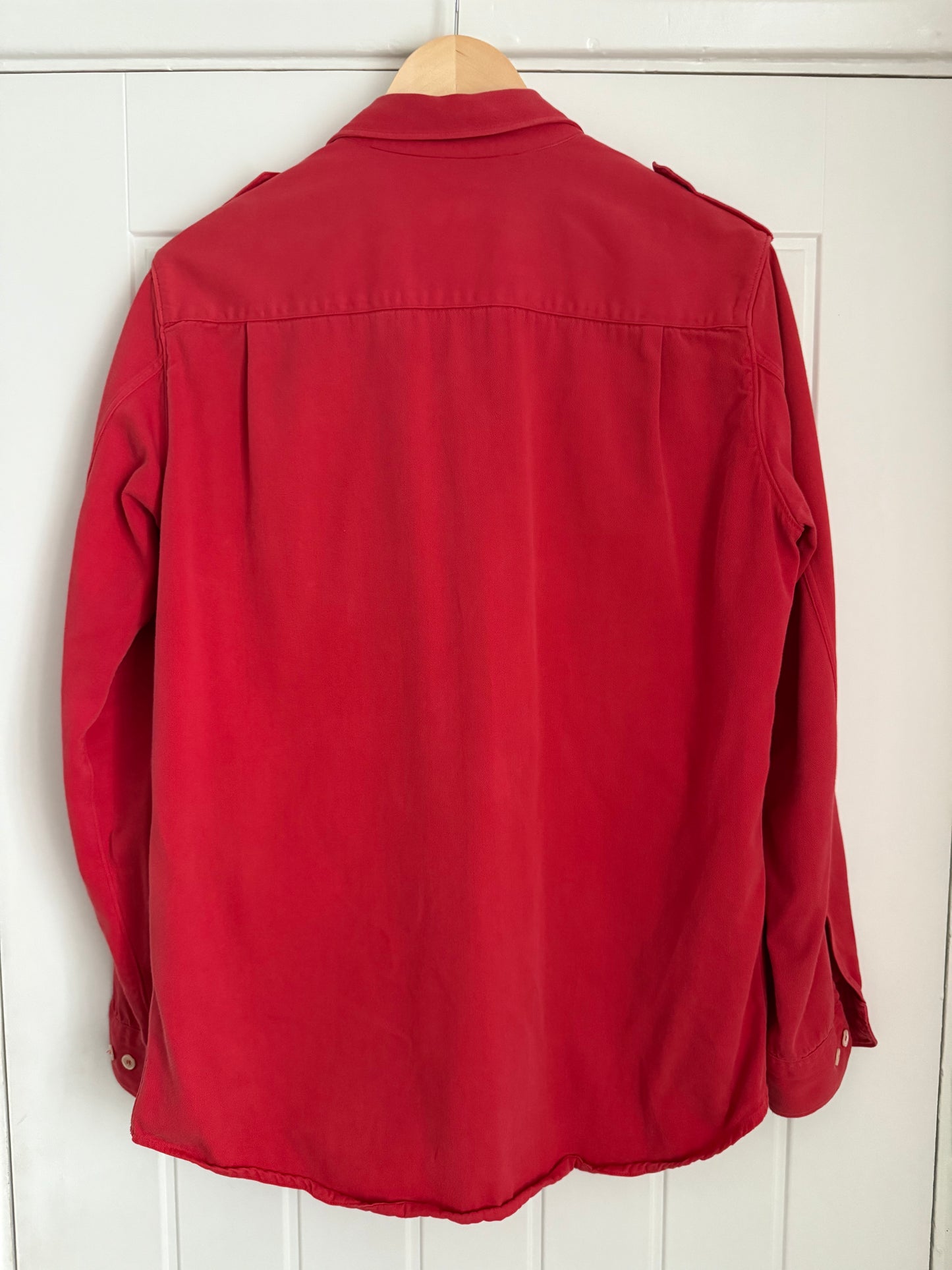 Helmut Lang 1996 Red Military Shirt by GTR Group - Size M