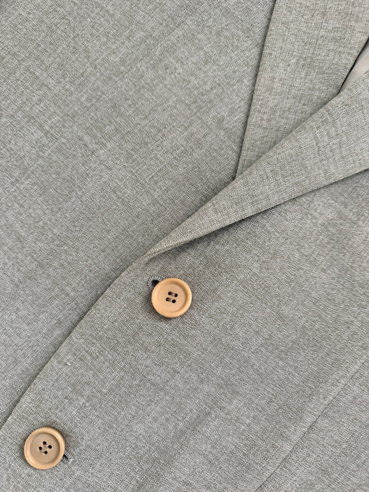 Giorgio Armani Black Label 1990s 2B Pleated Rayon Wool Draped Suit Taupe Beige - Size S Jacket / 29" Waist