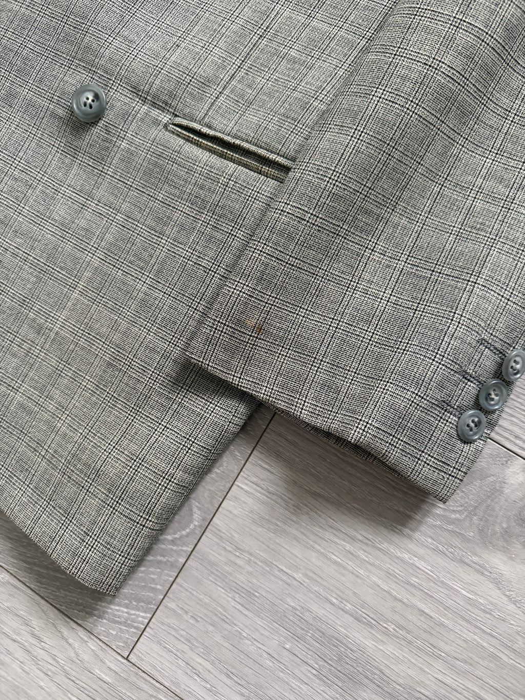Valentino 1980s Peaked Lapel Double Breasted Wool Sports Blazer Jacket - Size S
