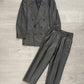 Yves Saint Laurent 1990s Double-Breasted Pleated Wool Suit - Size S Jacket / 30" Waist