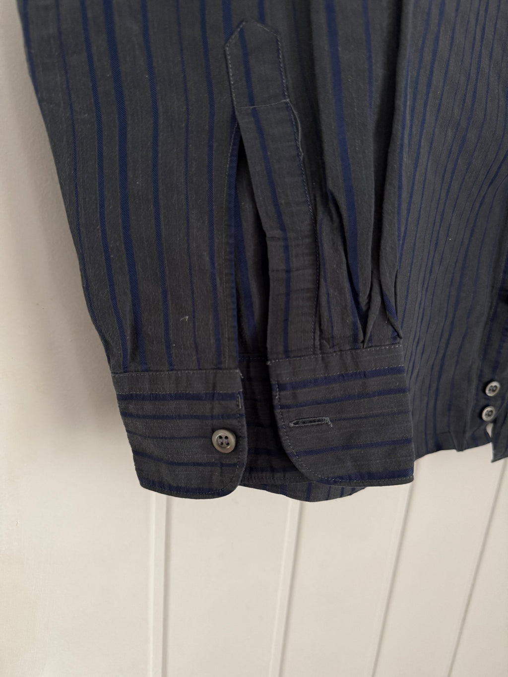 Armani 1990s Multi-Stripe Pattern Long Sleeve Relaxed Shirt - Size XL
