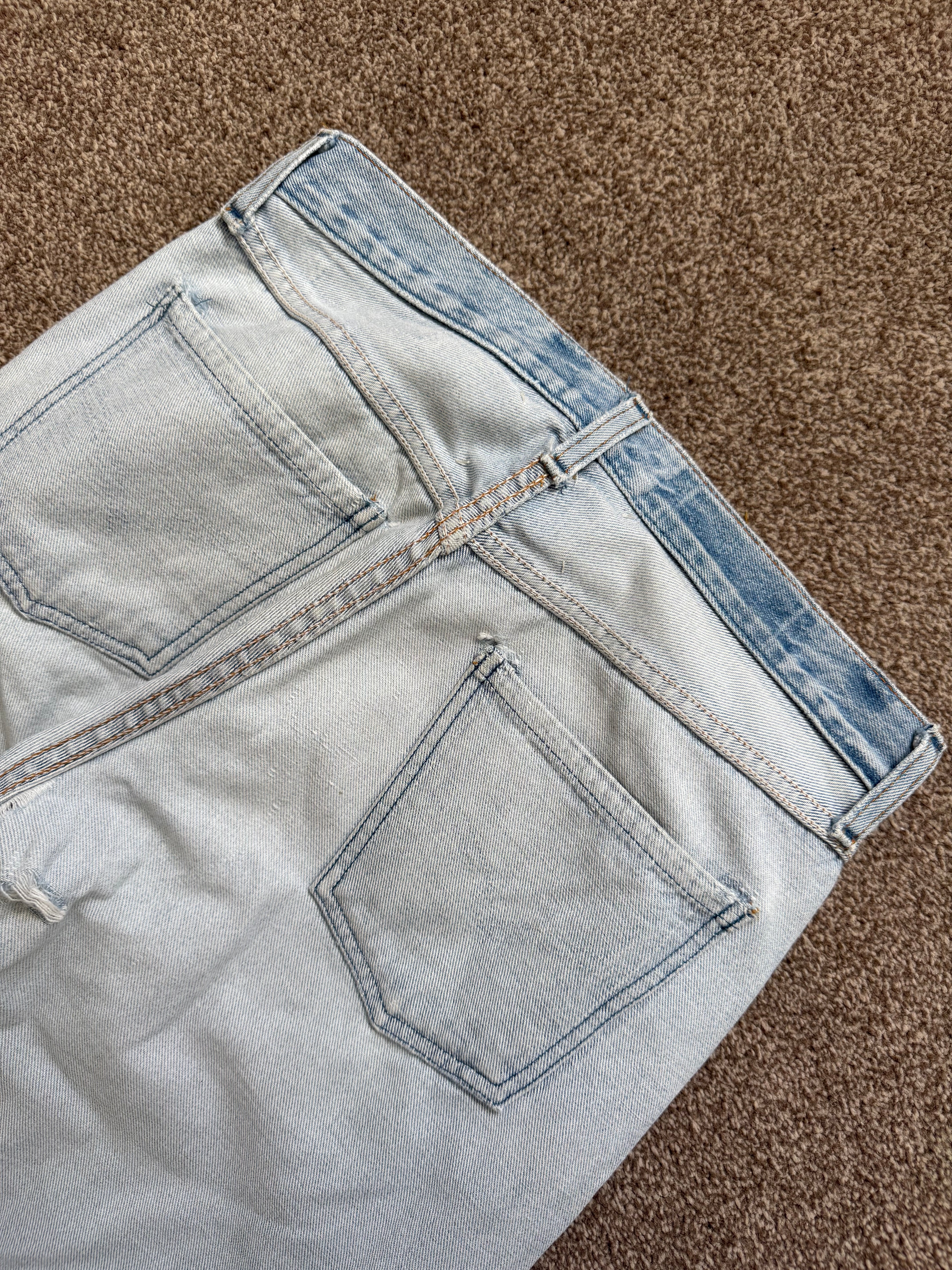 Maison Martin Margiela Artisanal Line (0)(10) SS2003 Re-Worked Inverted Denim Jeans - Size 30" Waist
