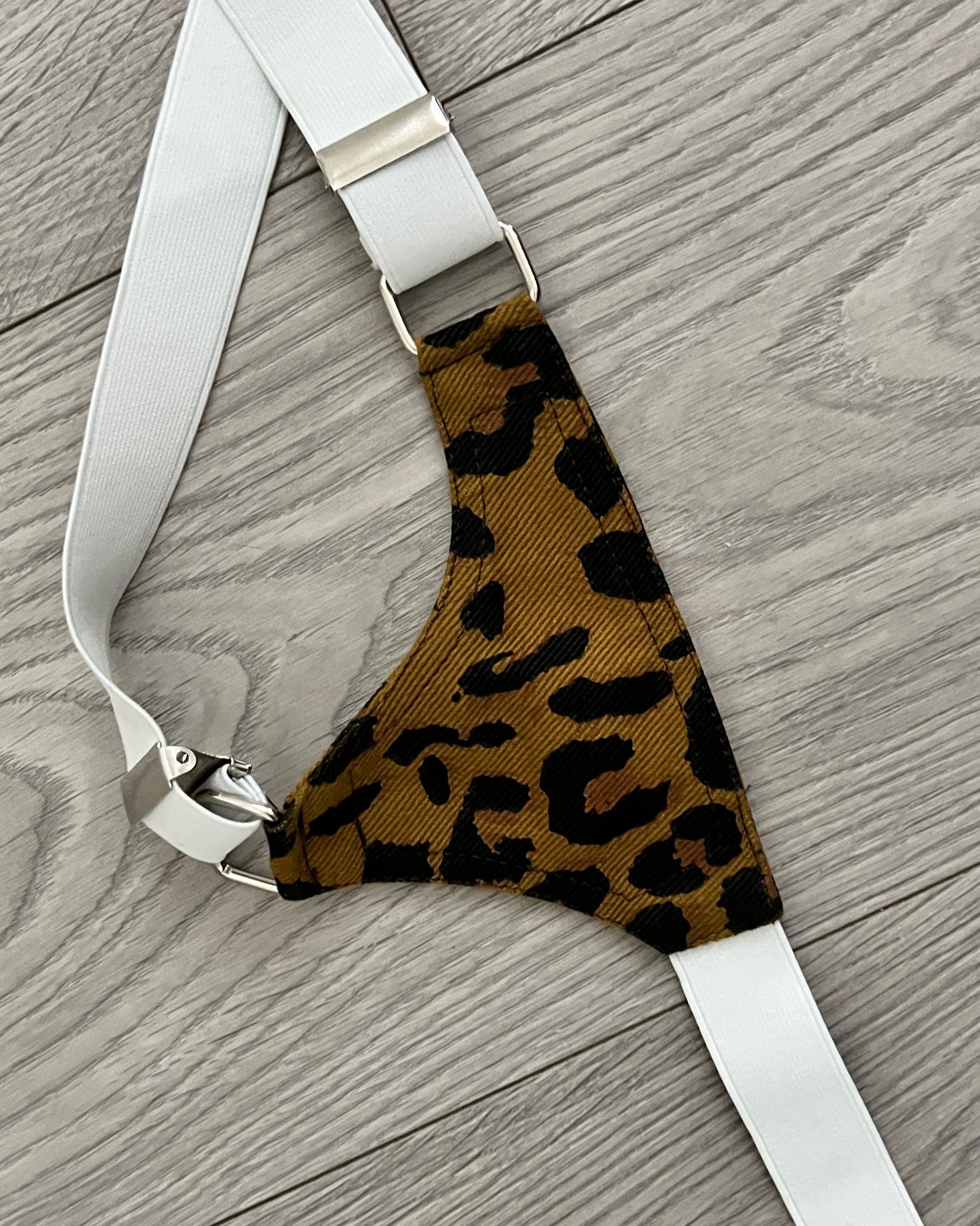 Dries Van Noten SS2016 Cheeta Print Holster Suspenders