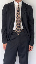 Armani 1990s Cotton 3B Black Suit - Size L Jacket / 34" Waist
