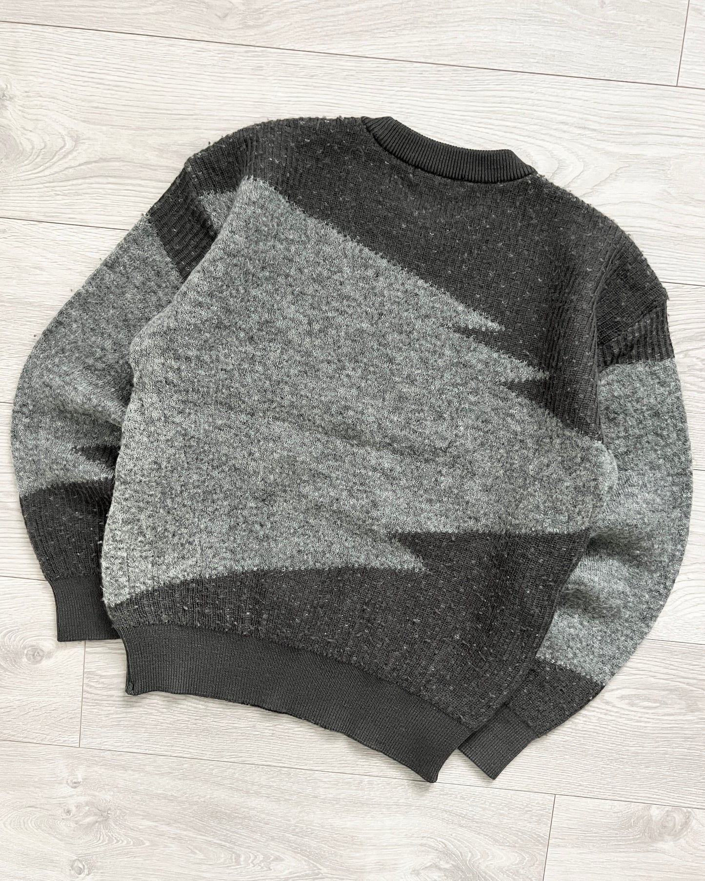 Issey Miyake AW1991 Geometric Pattern Knit Sweater - Size M