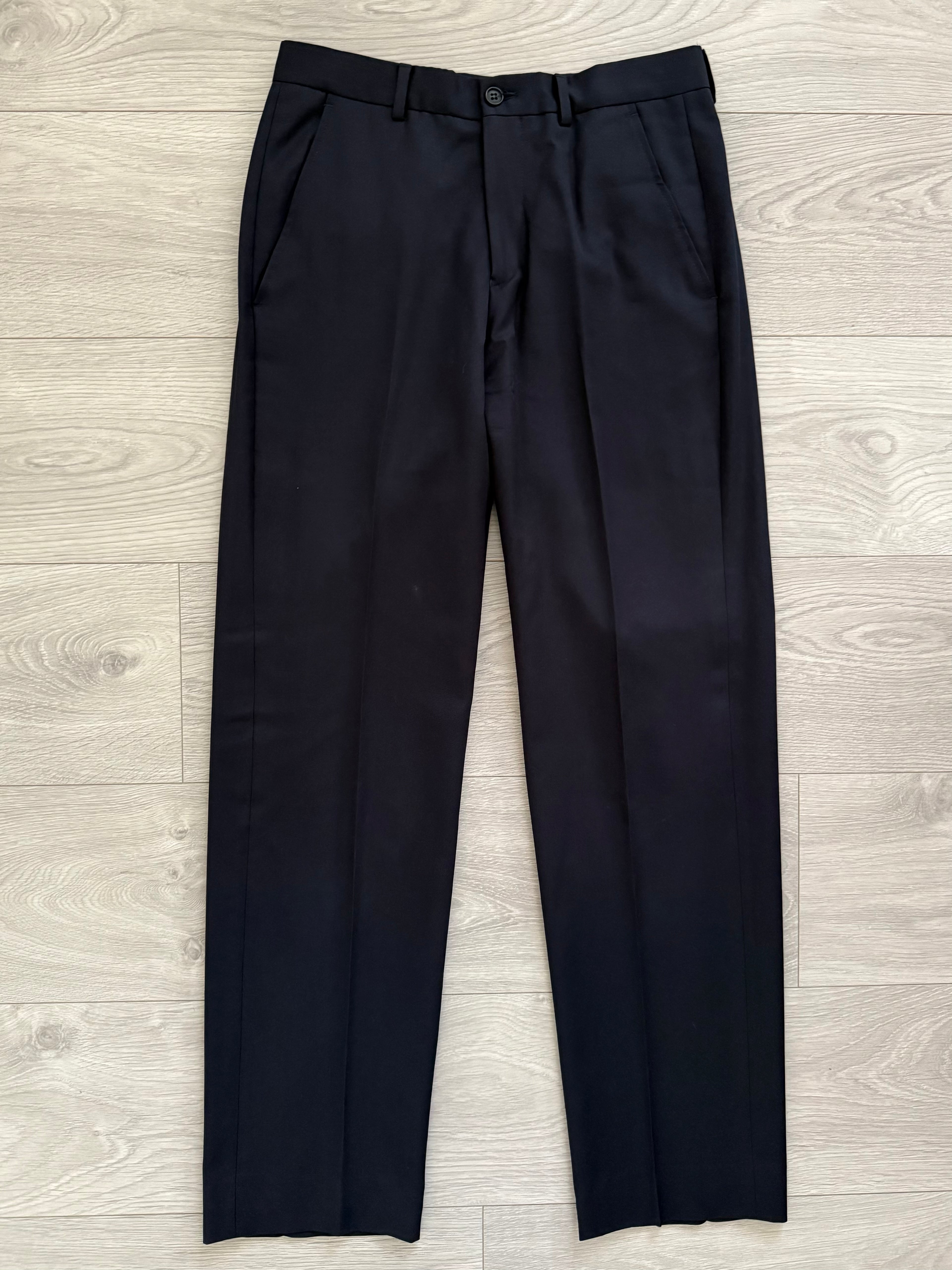 Emporio Armani 2002 3B Super 140's Wool Navy Blue Suit - Size S Jacket / 28" Waist