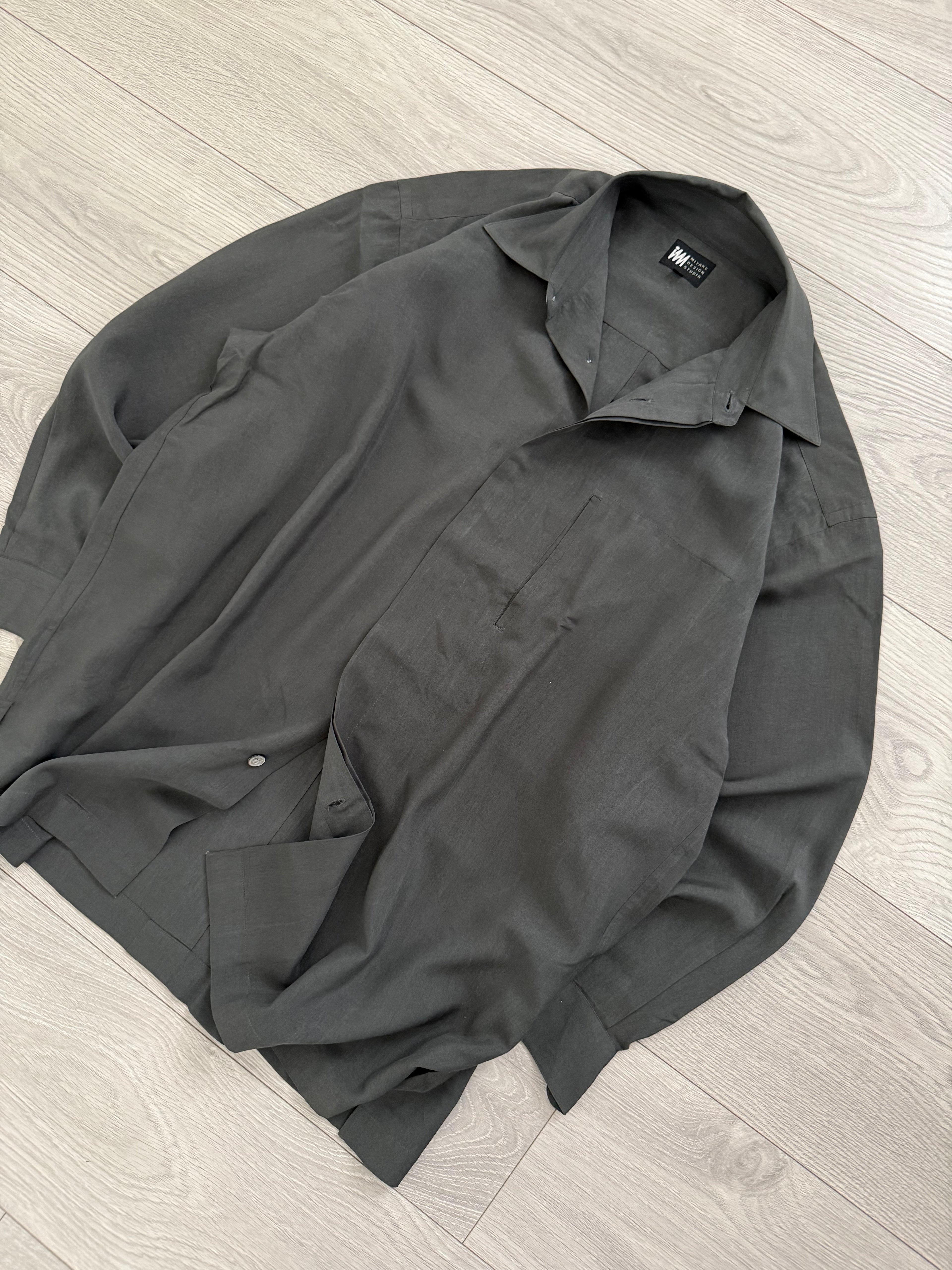Issey Miyake 1990s Draped Chest Pocket Shirt - Size M