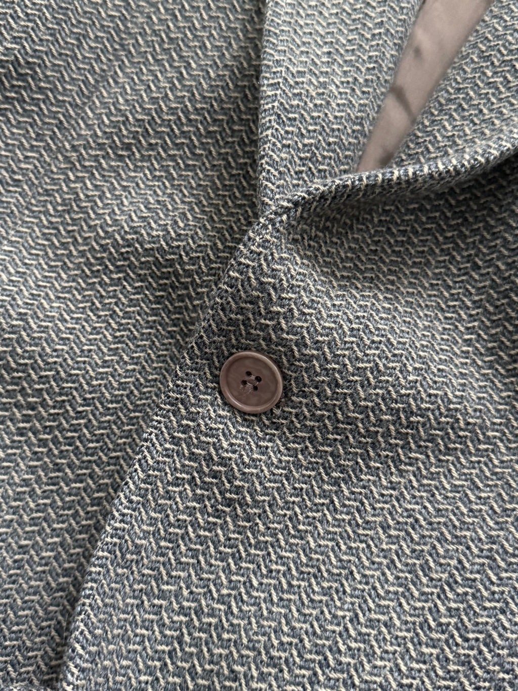 Emporio Armani SS1998 Micro-Herringbone Weave Sports Blazer Jacket - Size S