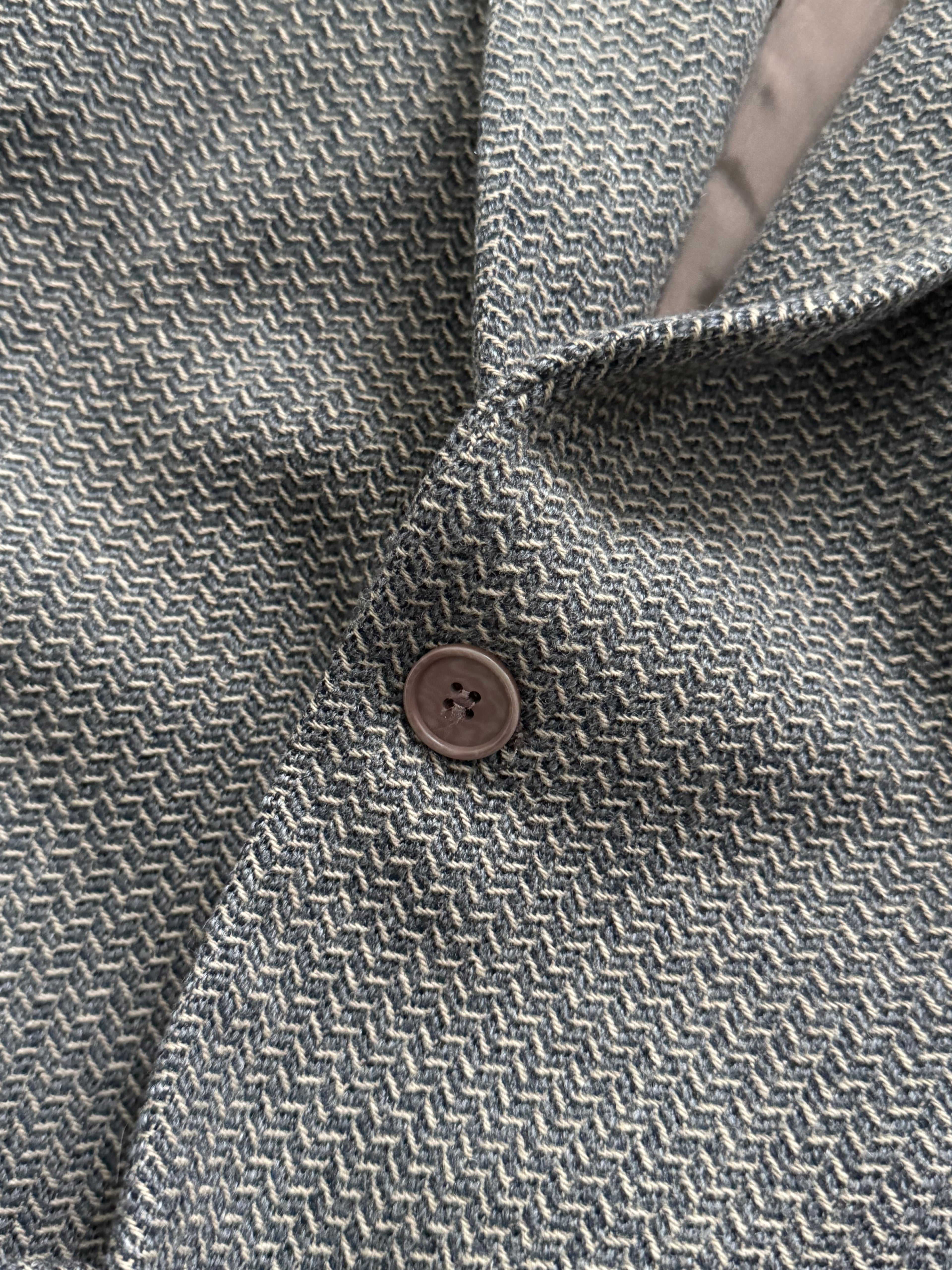 Emporio Armani SS1998 Micro-Herringbone Weave Sports Blazer Jacket - Size S