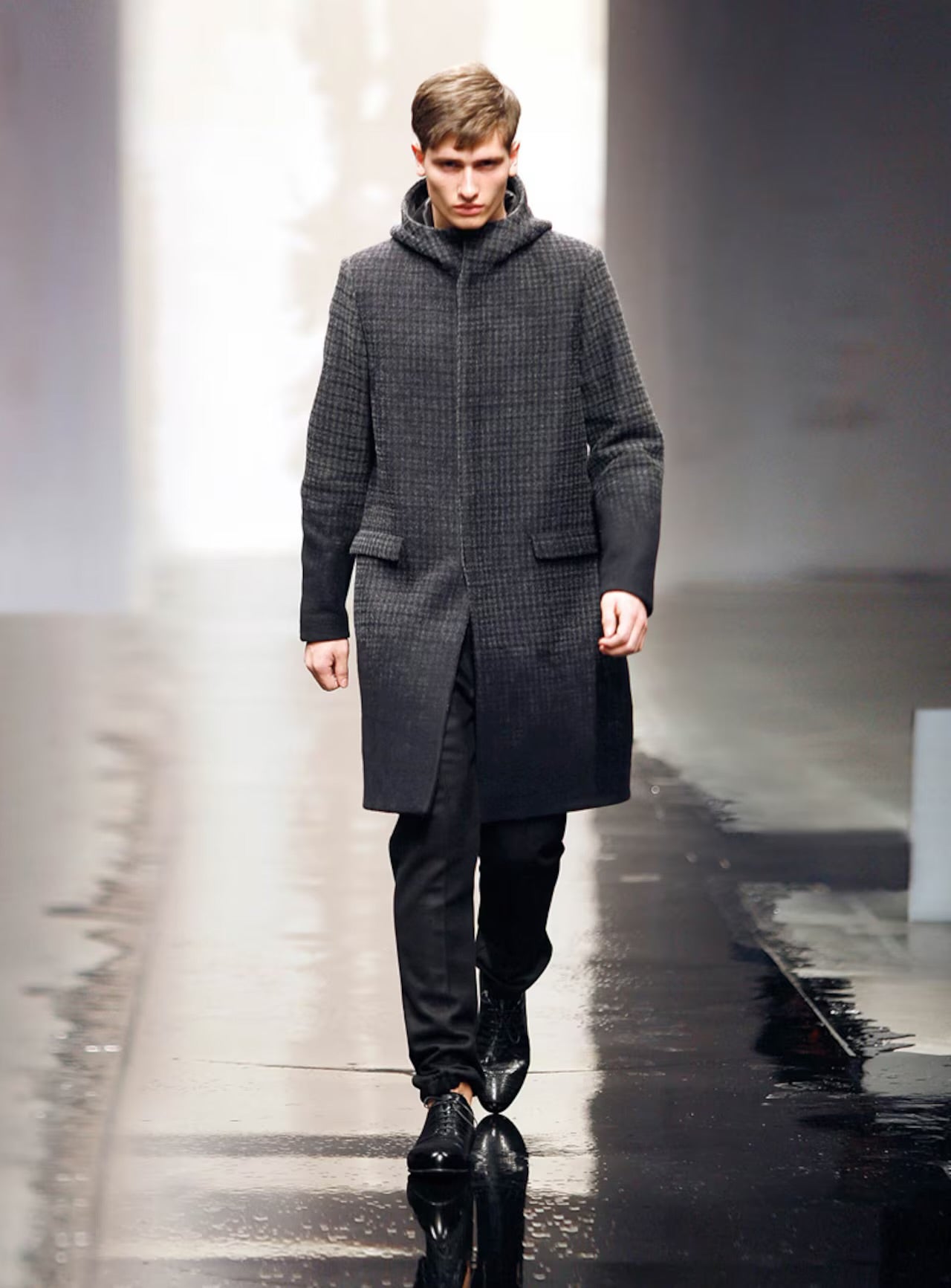 Prada FW2007 Runway Gradient Wool Coat - Size M