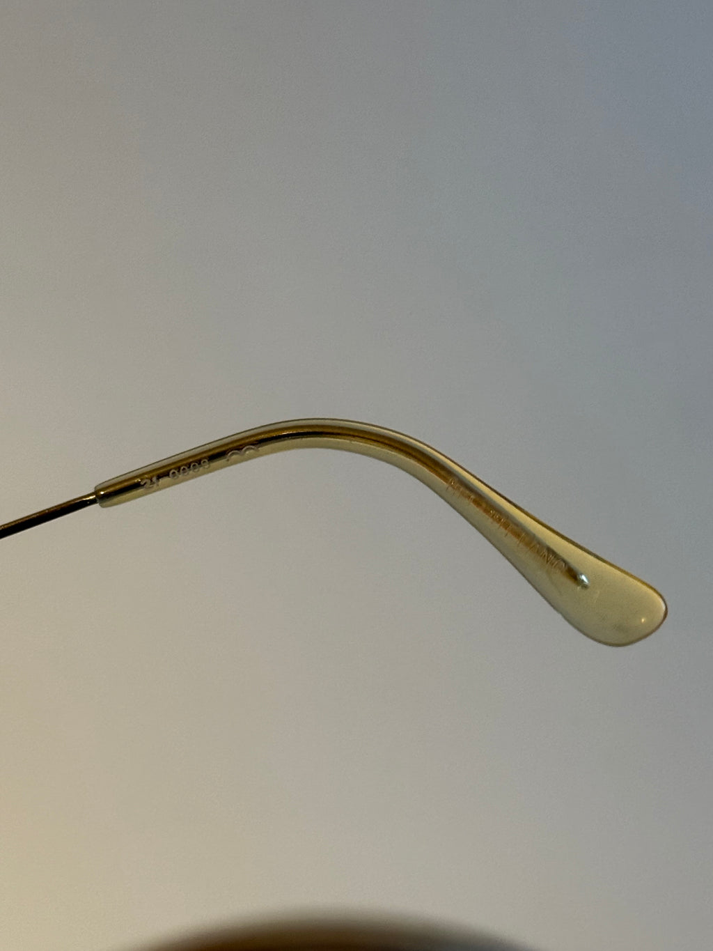 Helmut Lang 1999 Titanium Metal Aviator Sunglasses