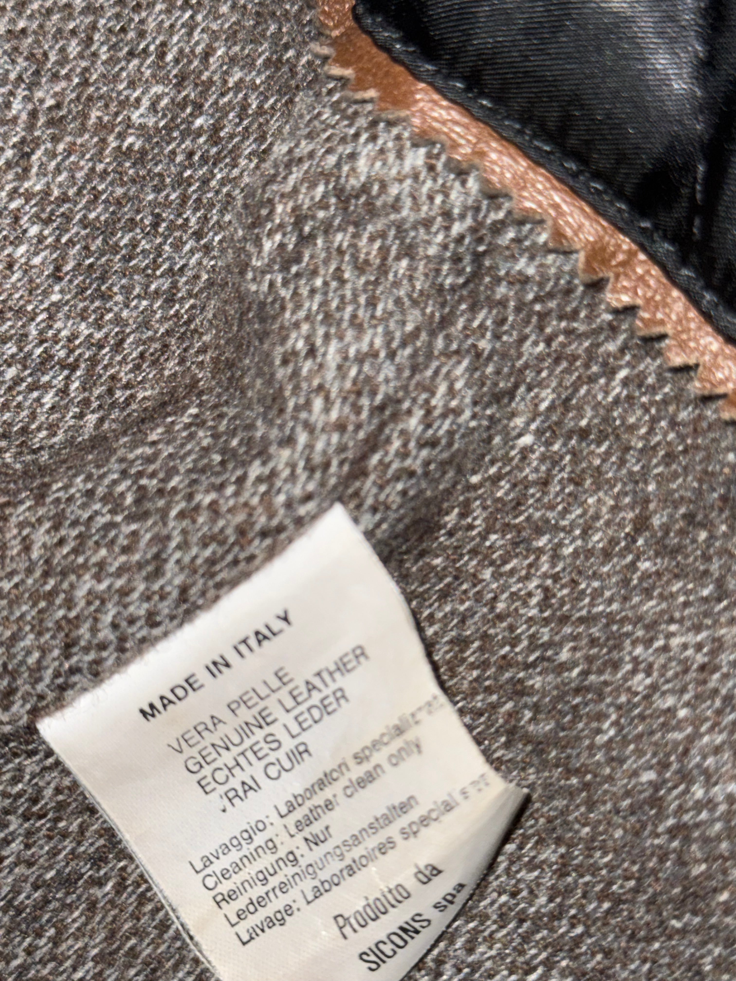 Sicons Armani 1980s Leather Hunting Jacket Coat - Size M