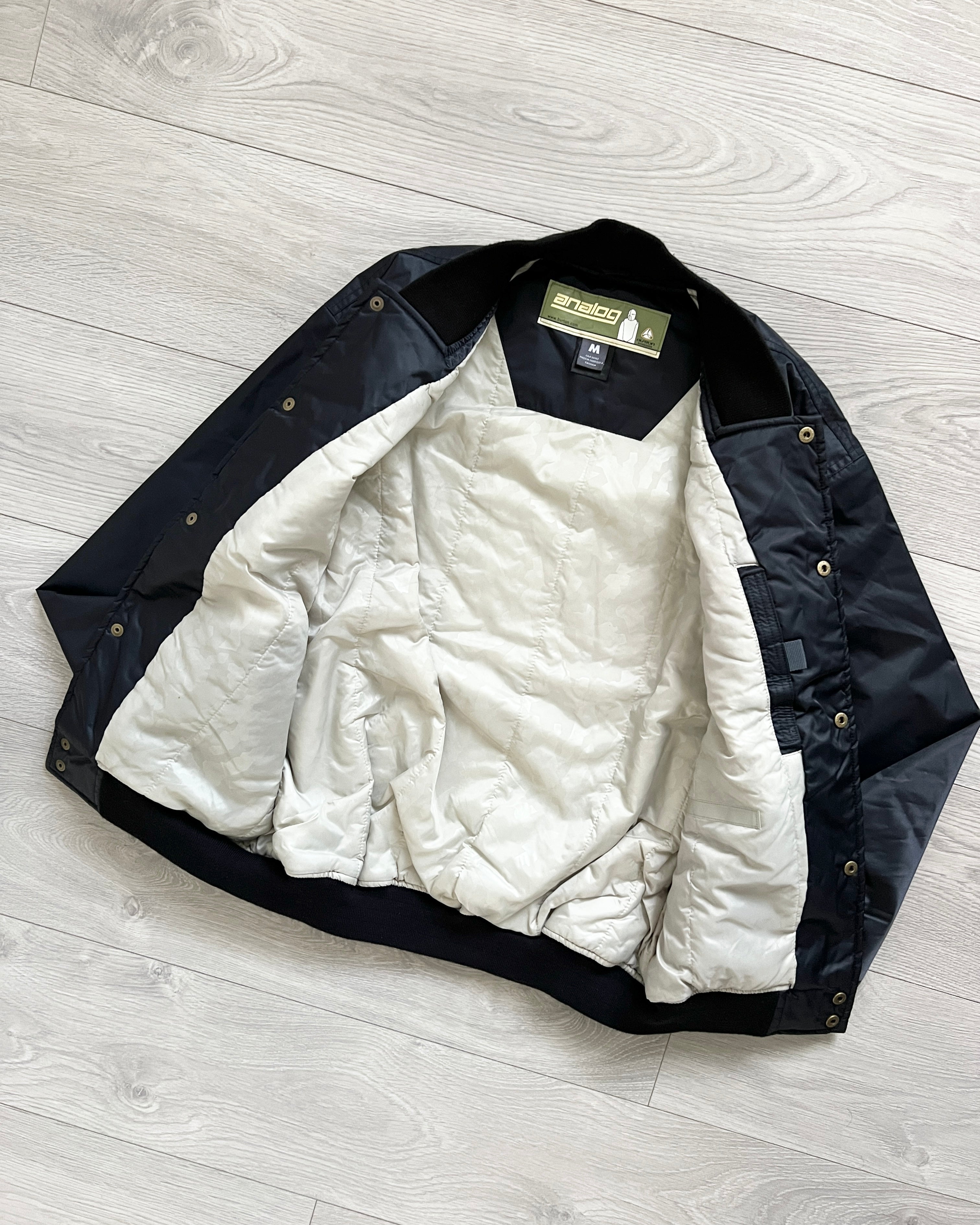 Burton Analog 00s Graffiti Logo Padded Stadium Bomber Jacket - Size M