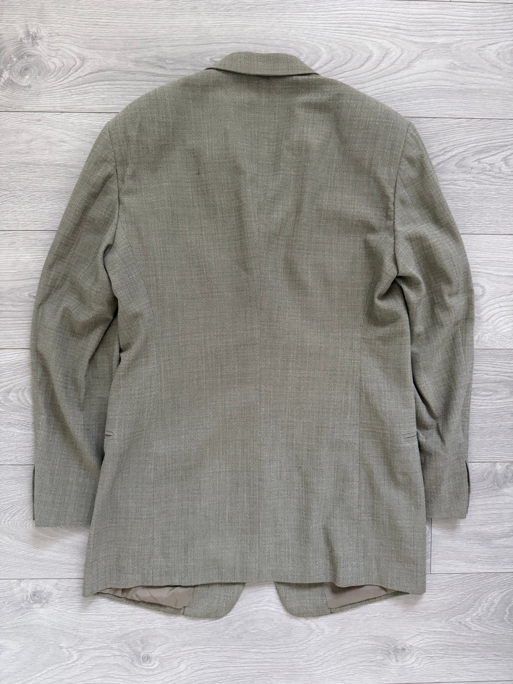 Valentino Couture 1980s 3B Draped Taupe Beige Wool Sports Blazer Jacket - Size XL