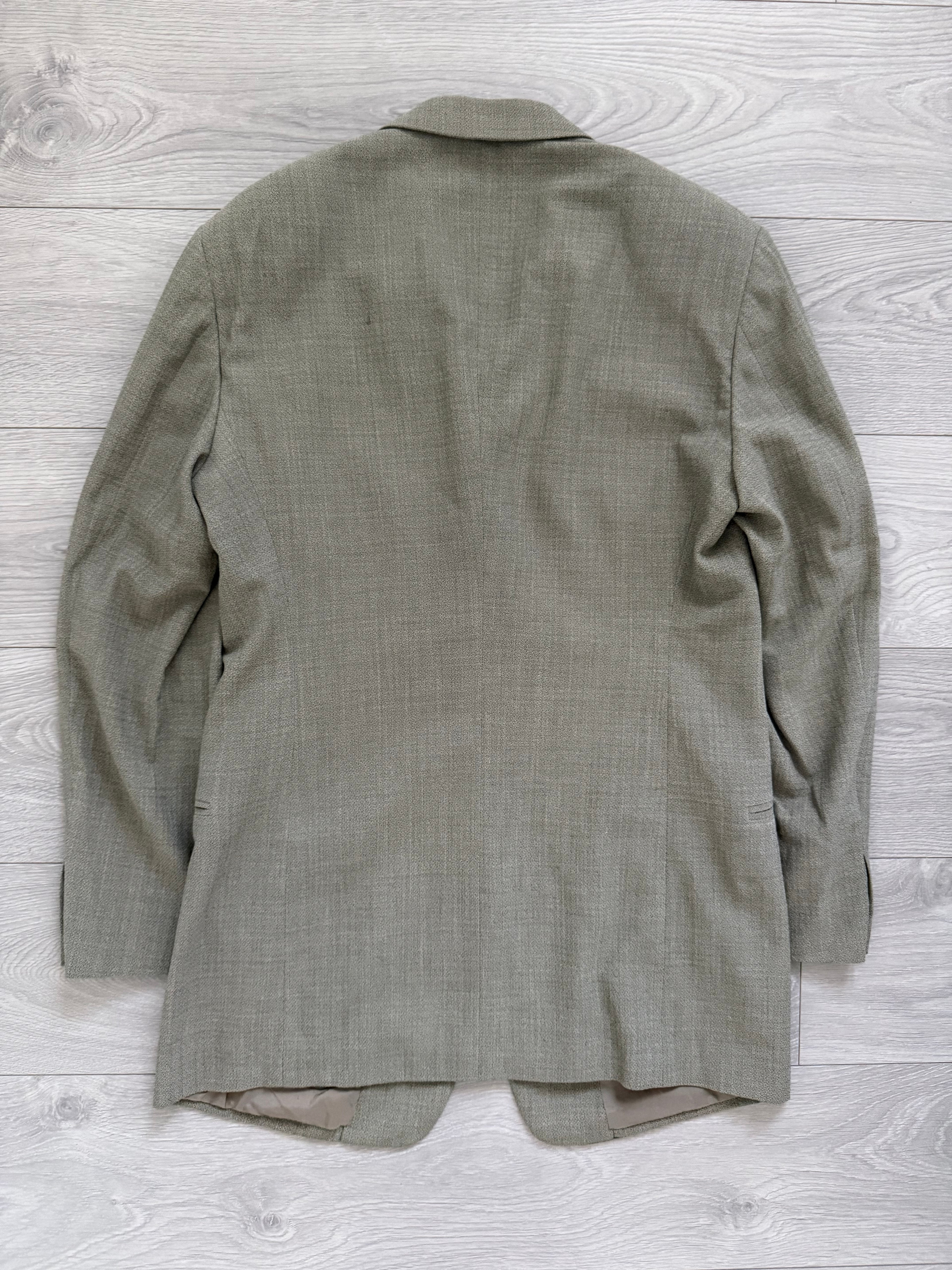 Valentino Couture 1980s 3B Draped Taupe Beige Wool Sports Blazer Jacket - Size XL