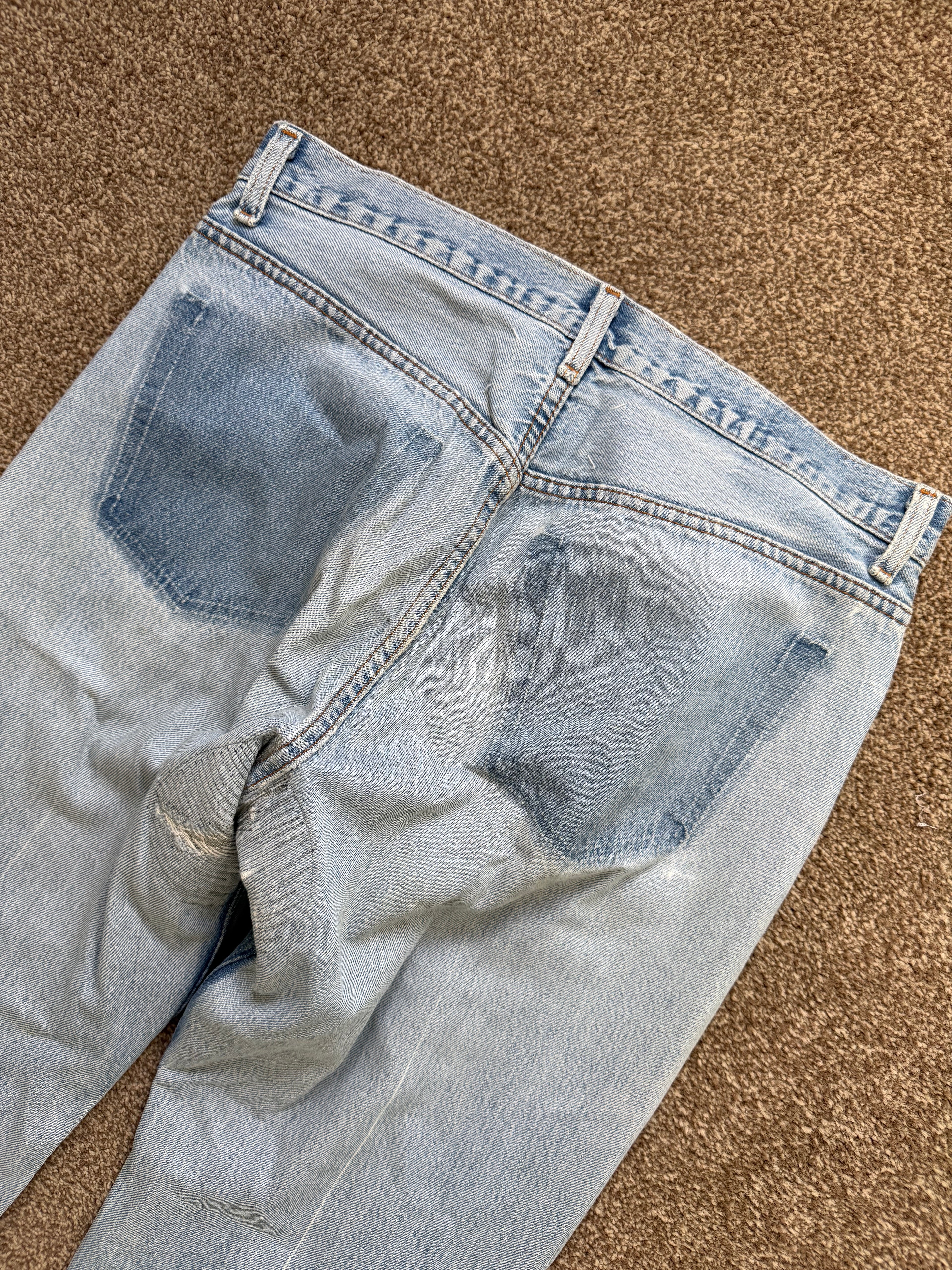 Maison Martin Margiela Artisanal Line (0)(10) AW1999 Re-Worked Panelled Denim Jeans - Size 32" Waist