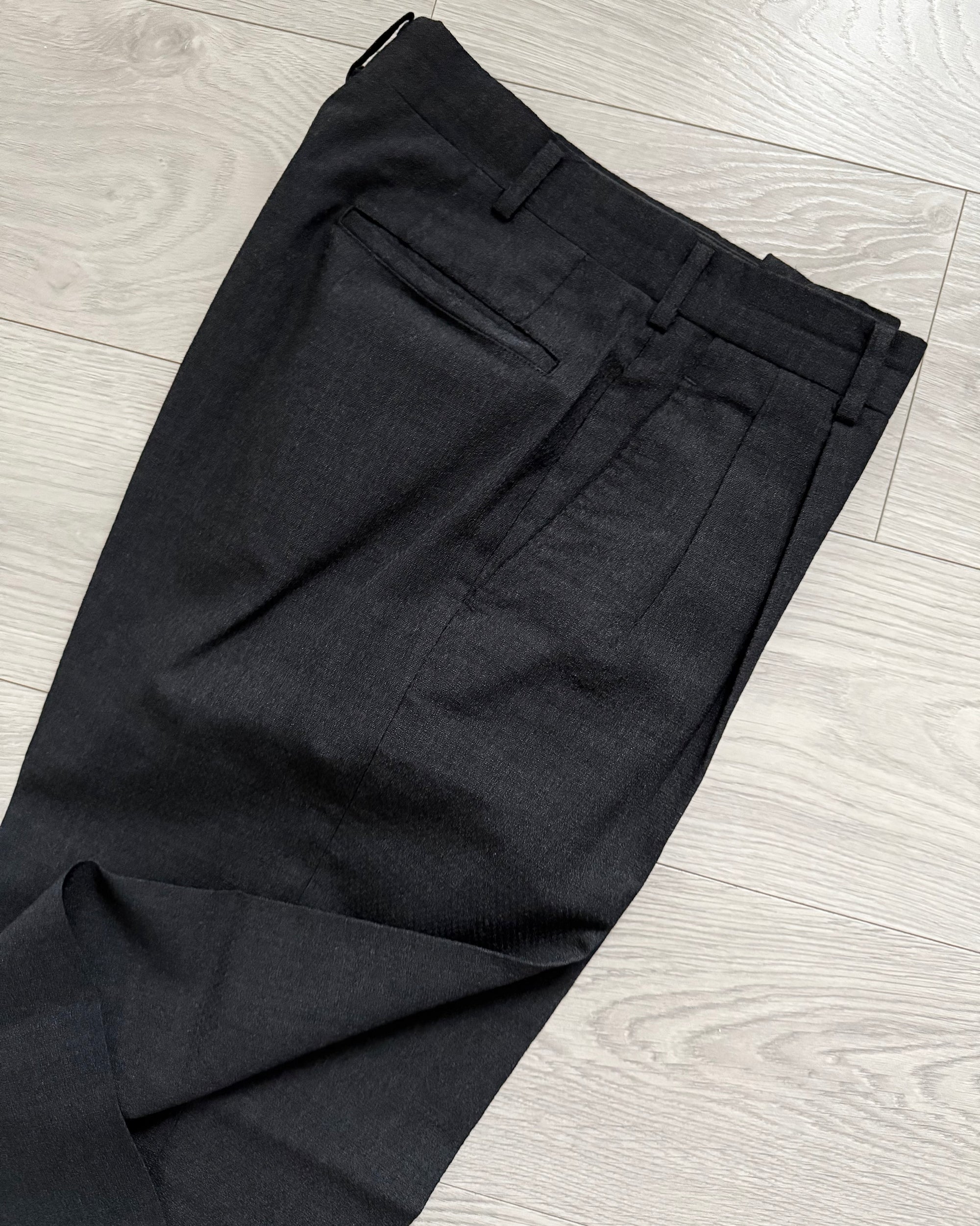 Comme Des Garcons Homme 2003 Double Pleat Textured Pants - Size 30