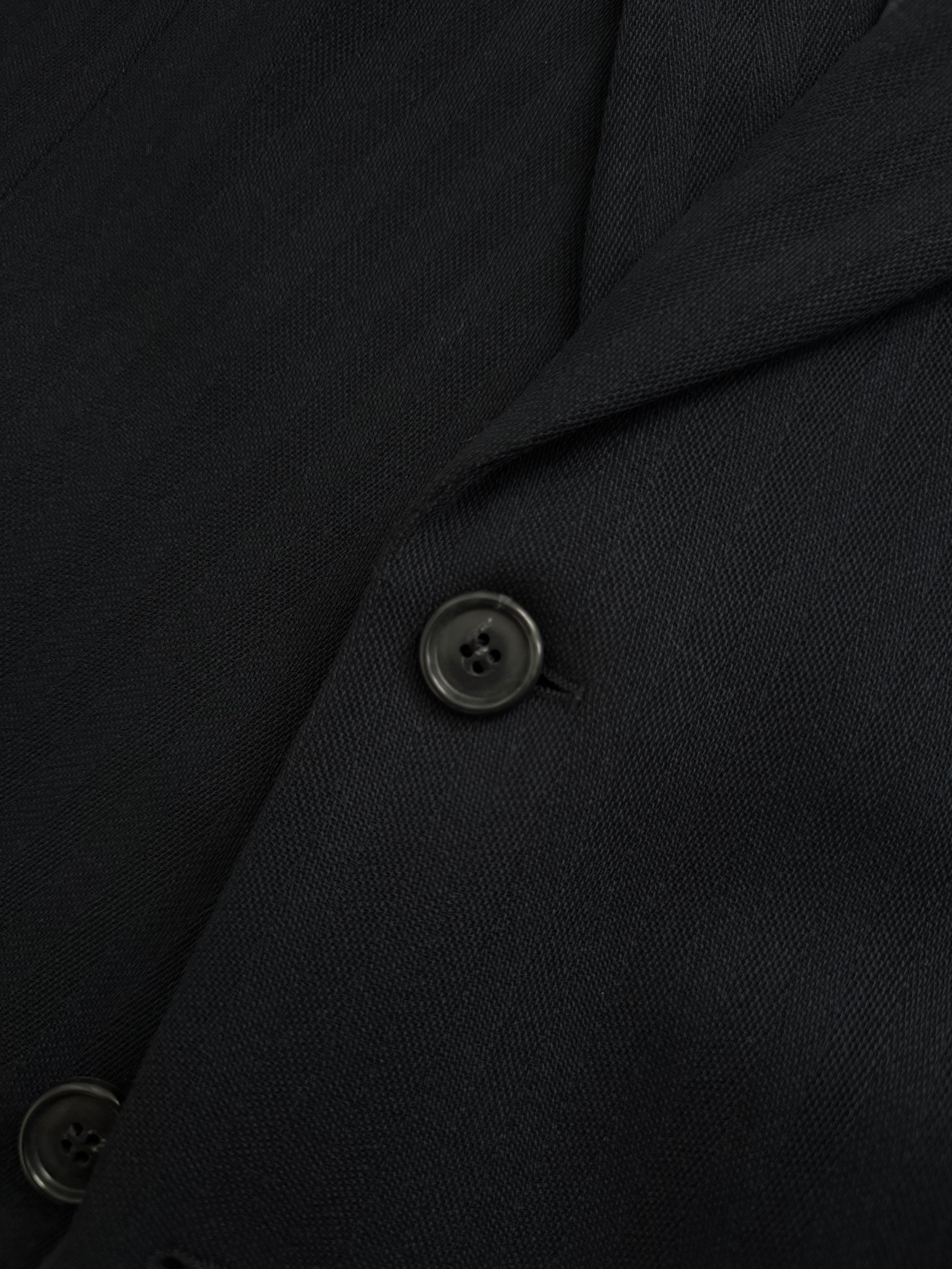 Versace 1980s 2B Double Pleat Herringbone Wool Navy Suit - Size XL Jacket / 36" Waist