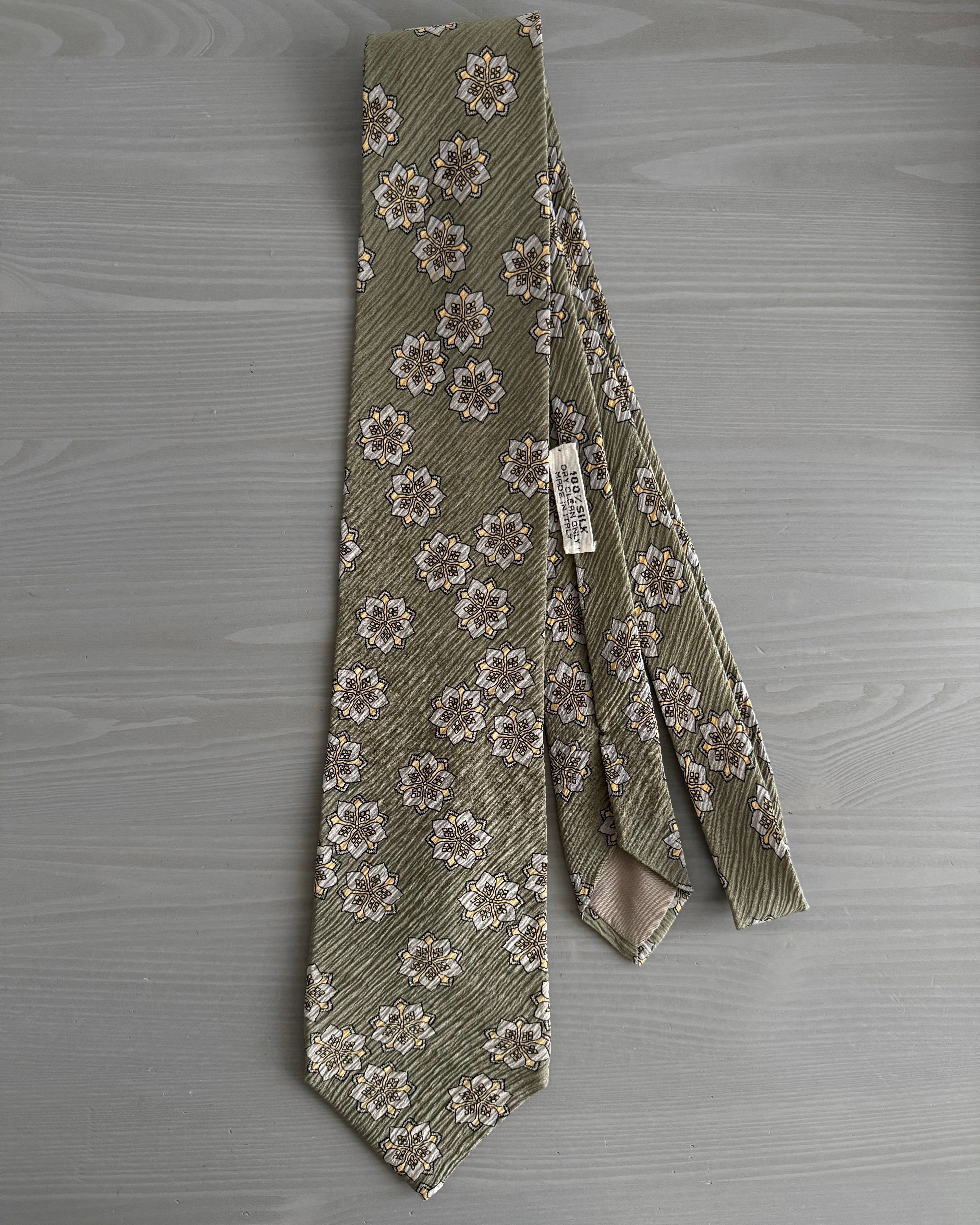 Giorgio Armani 1990s Silk Floral Tie