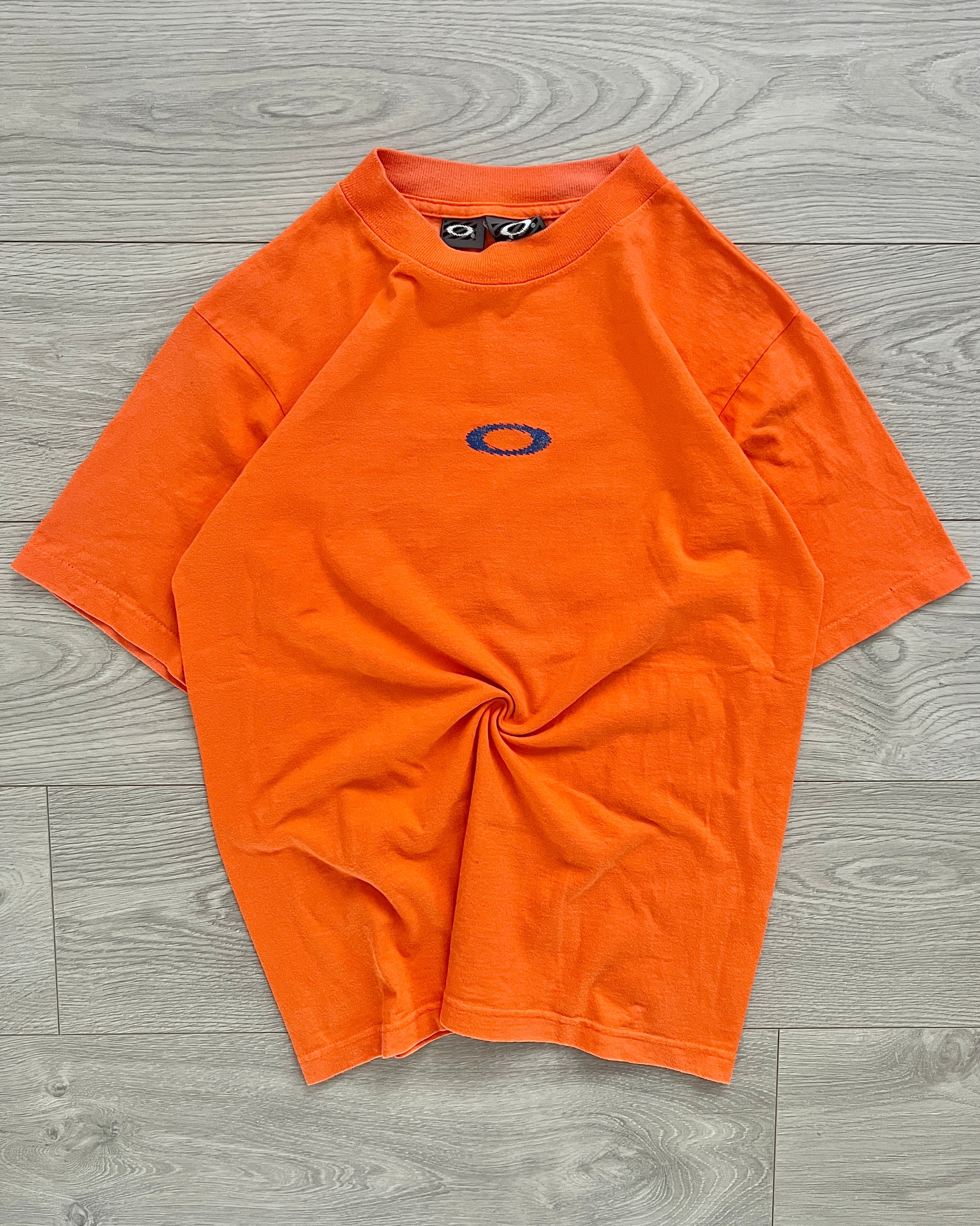 Oakley Software 00s Razor Icon Logo Back Print T-Shirt - Size S