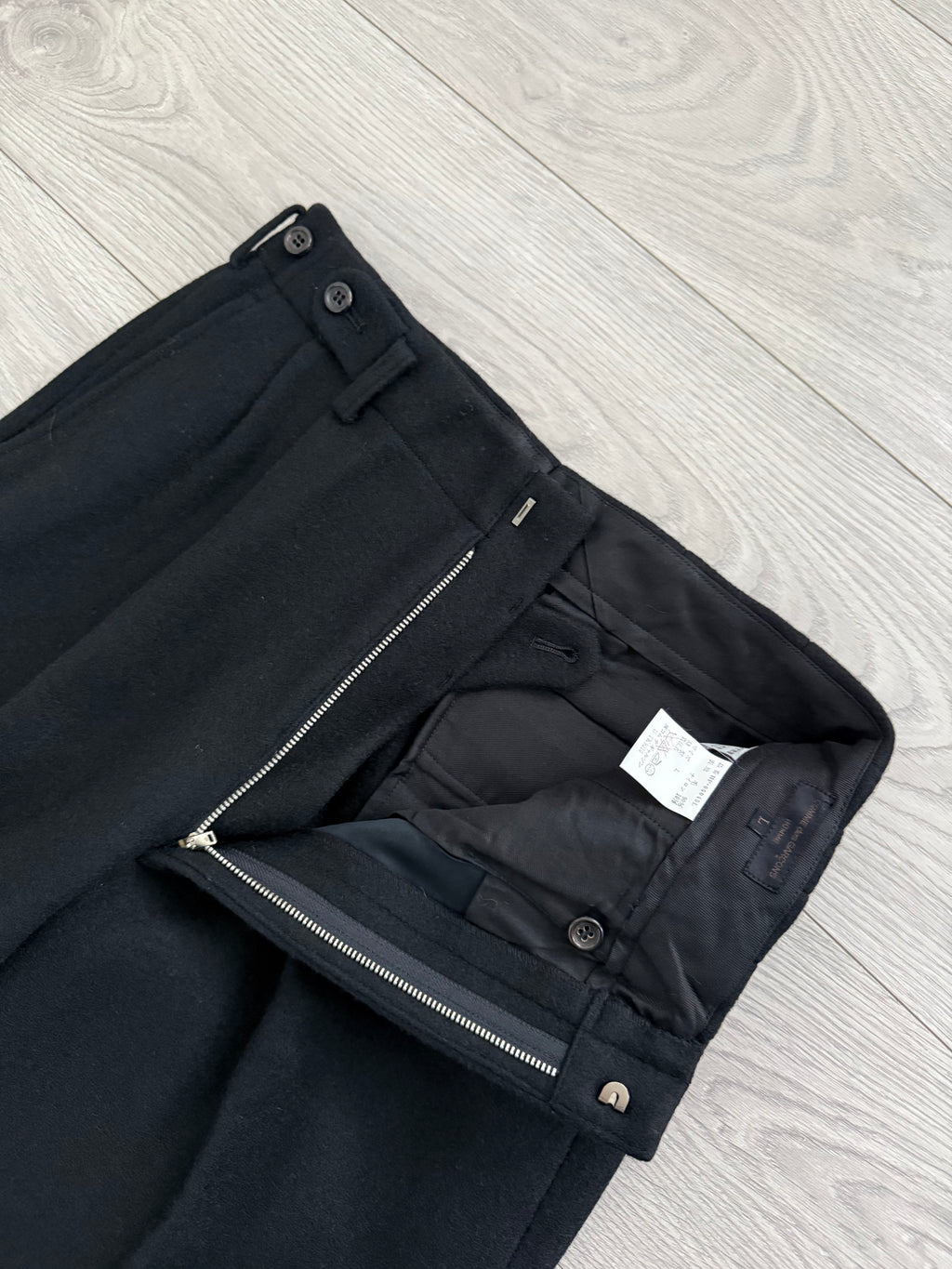 Comme Des Garcons Homme 1980s Triple Pleat Melton Wool Suit - M Jacket / 32" Waist