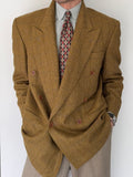 Valentino 1980s Peaked Lapel Double Breasted Wool Jacket  - Size M