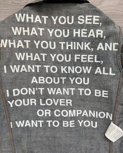 Junya Watanabe SS2002 Poem Denim Jacket - Size M