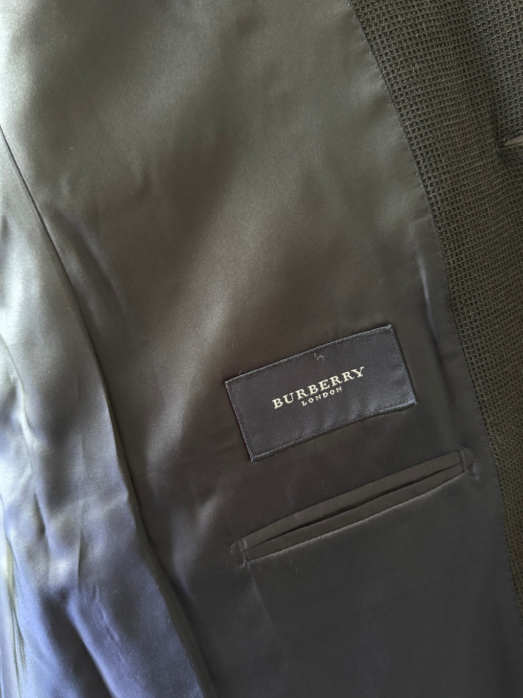 Burberry 1990s 2B Wool Charcoal Black Lightweight Partially Lined Sports Jacket Blazer - Size S