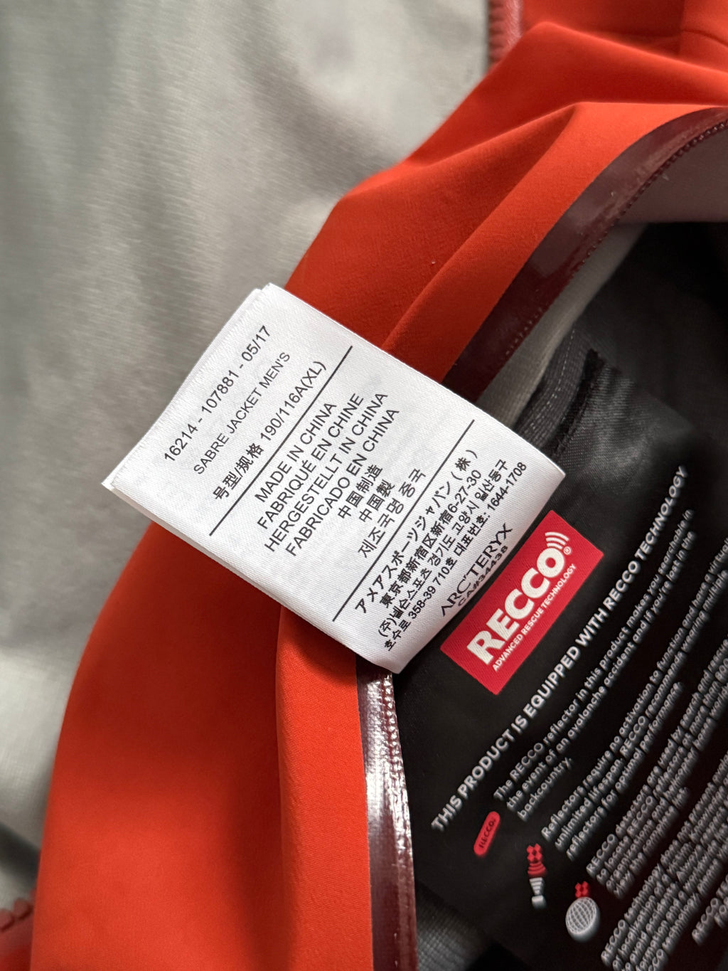 Arc'teryx Sabre Gore-Tex Pro Waterproof Jacket RRP£700 - Size XL