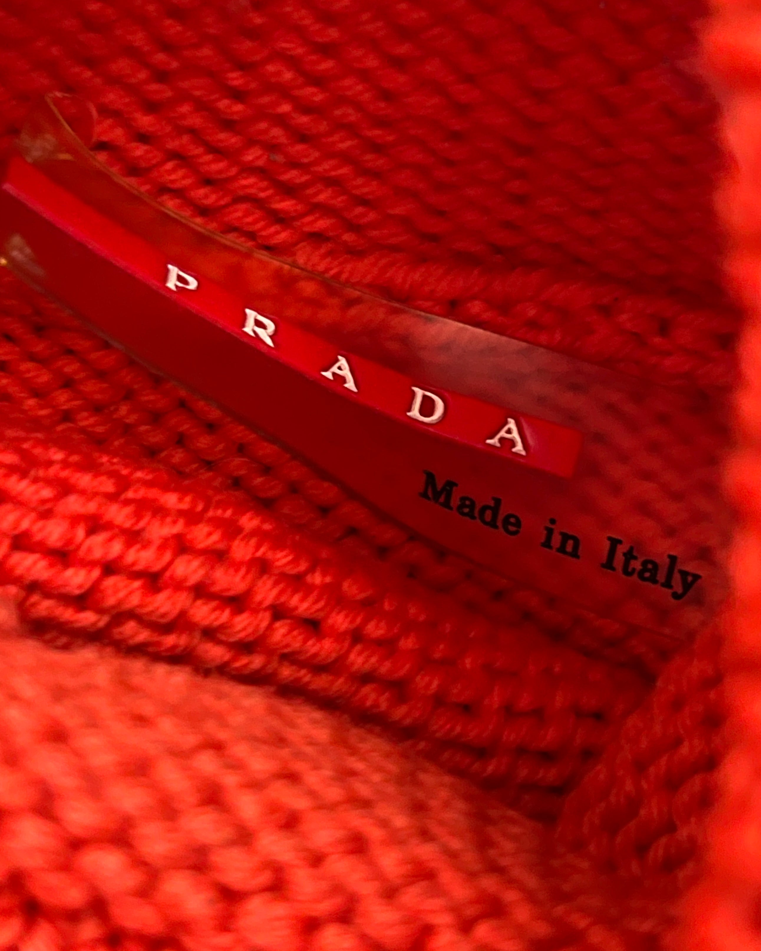 Prada Sport FW1999 Nylon Panelled High Neck Knit Sweater - Size S