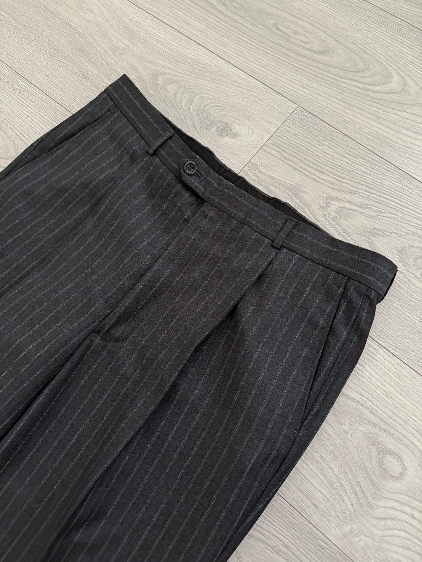 Armani 1990s Double Breasted Pleated Wool Suit - Size L Jacket / 34" Waist