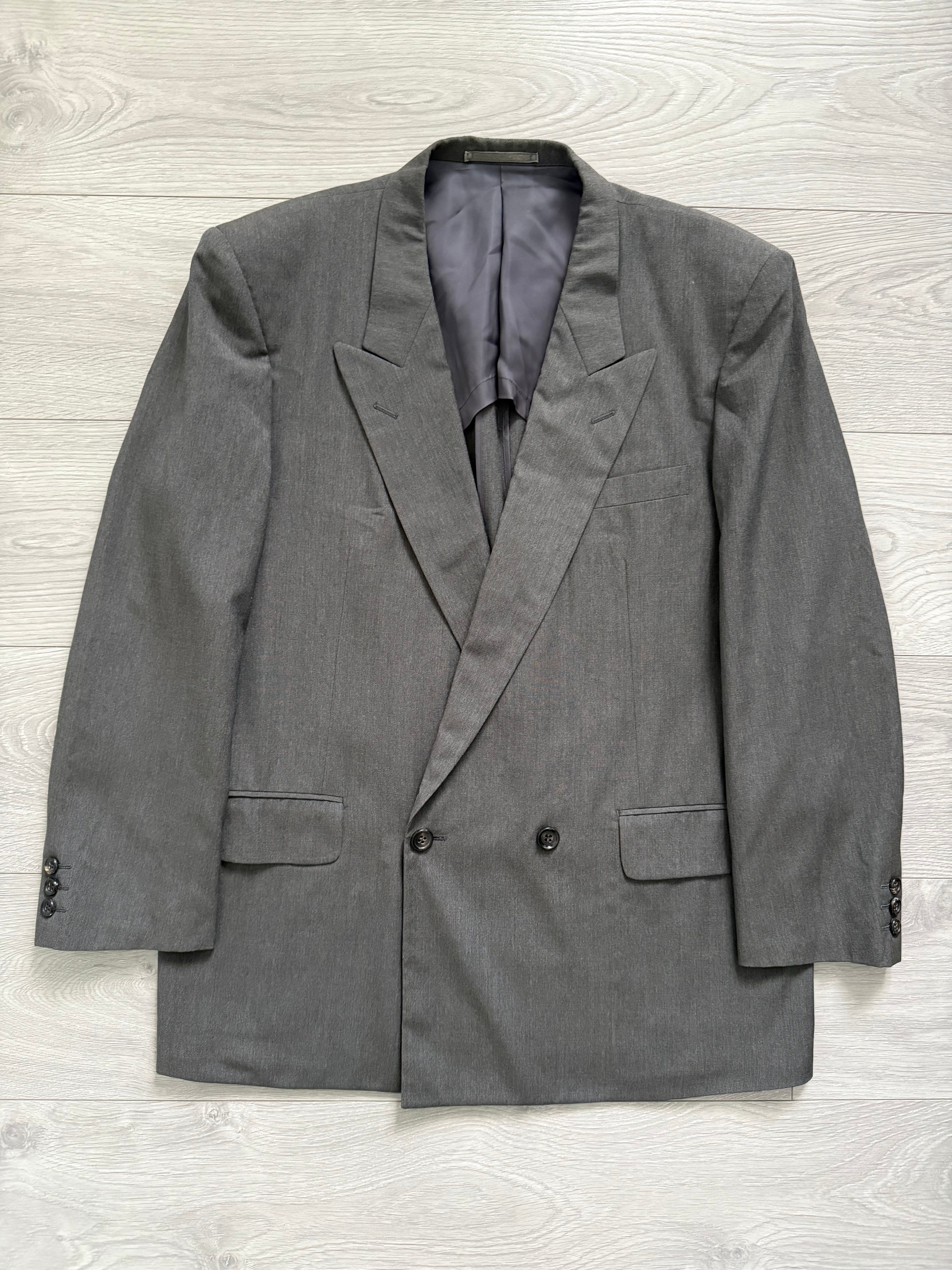 Comme Des Garcons Homme 1989 Double Breasted Pleated Wool Grey Suit - Size S Jacket / 28" Waist
