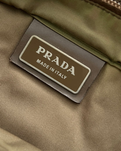 Prada 00s Vela Nylon Plaque Logo Crossbody Bag