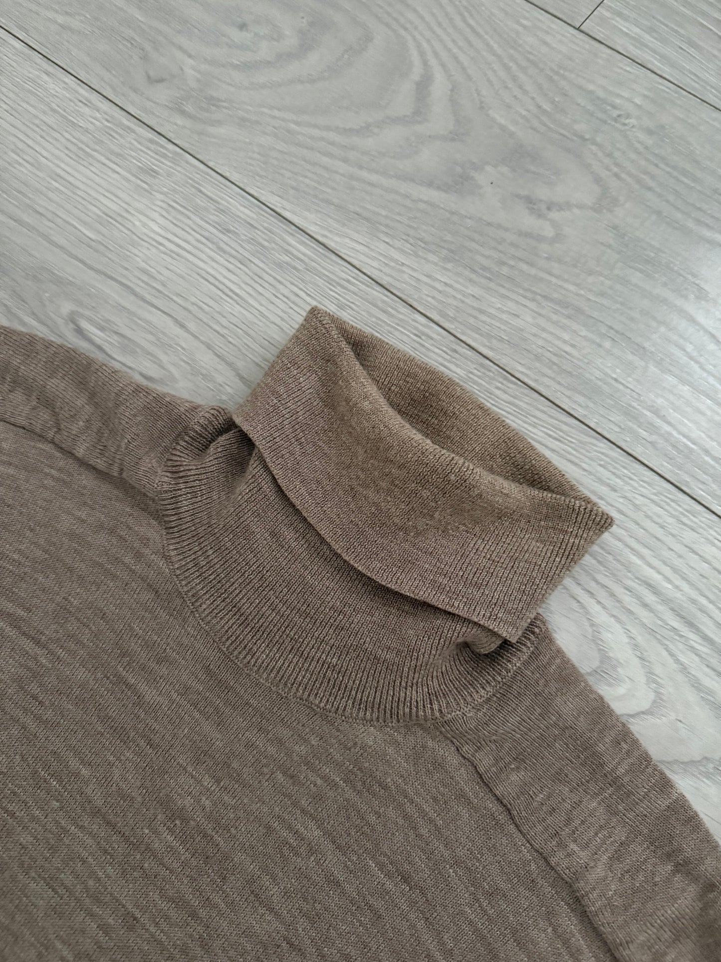 Maison Martin Margiela FW1999 Wool Leather Elbow Patch Turtleneck Knit Sweater - Size M