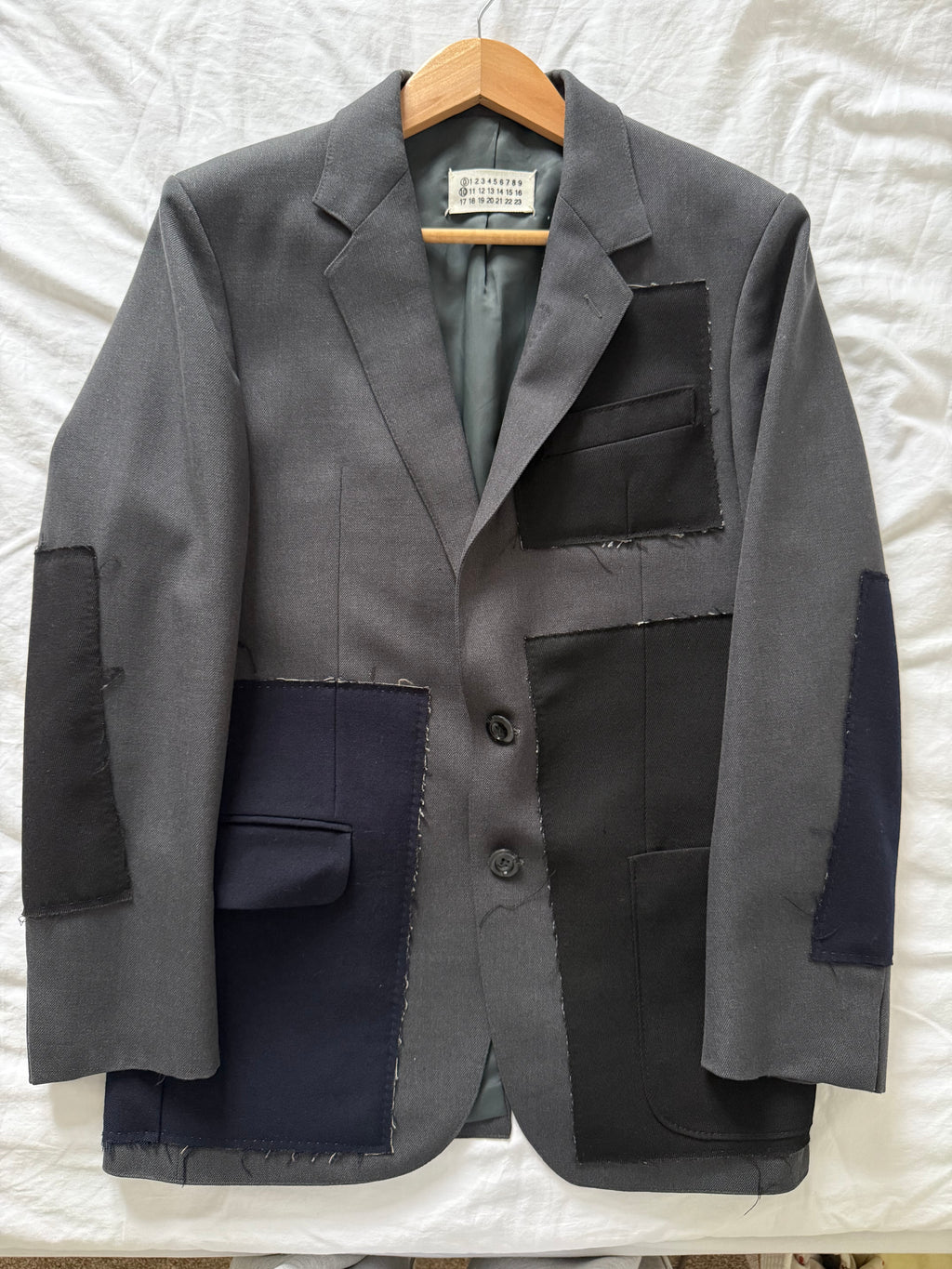 Maison Martin Margiela AW2004 Artisanal Line (0)(10) Reconstructed Patchwork Blazer Jacket - Size M