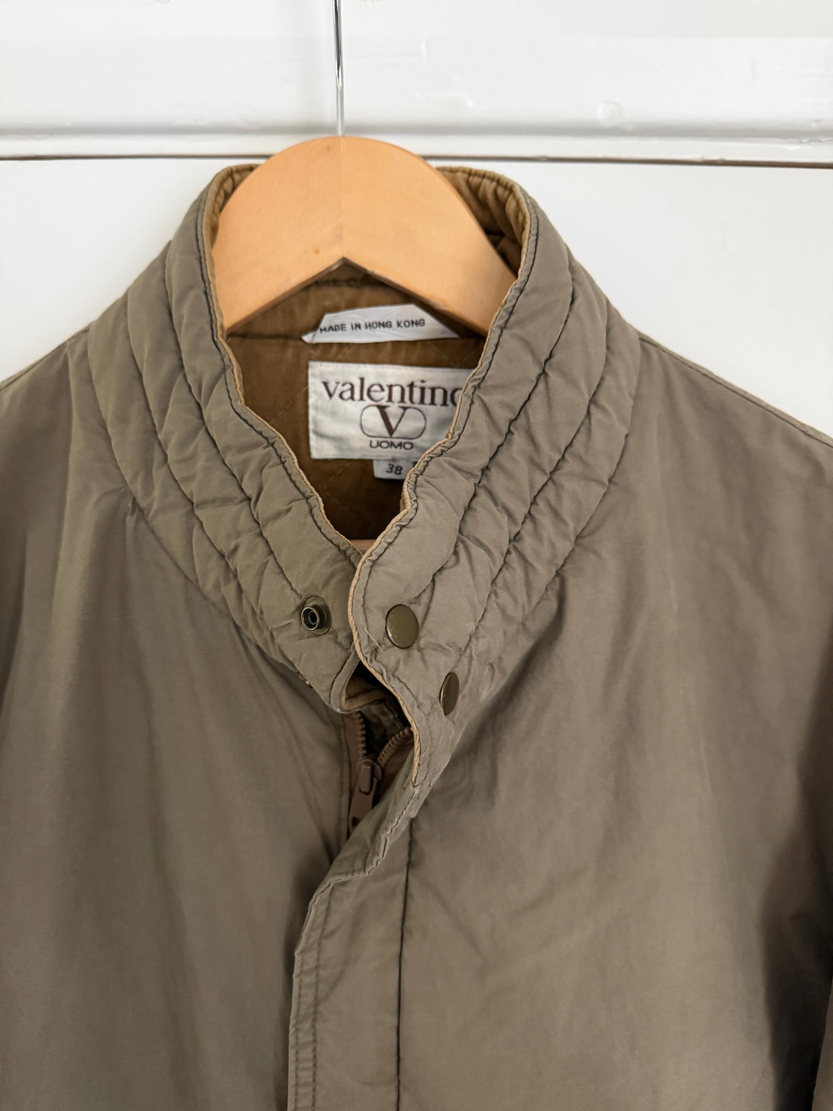 Valentino 1980s Padded Cotton Bomber Jacket - Size S